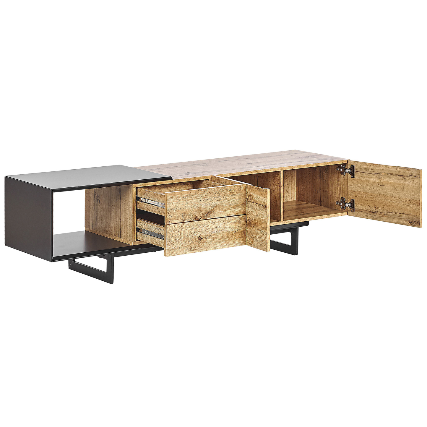 TV-Möbel FIORA Braun / Schwarz