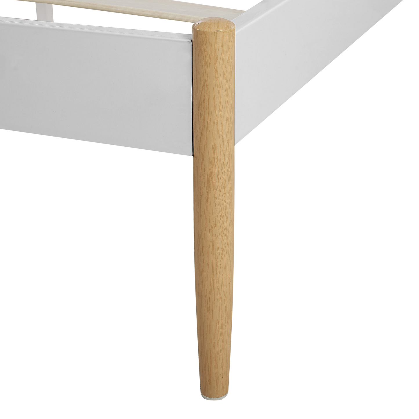Bett mit Lattenrost Metall MAURS 140 x 200 cm Weiss