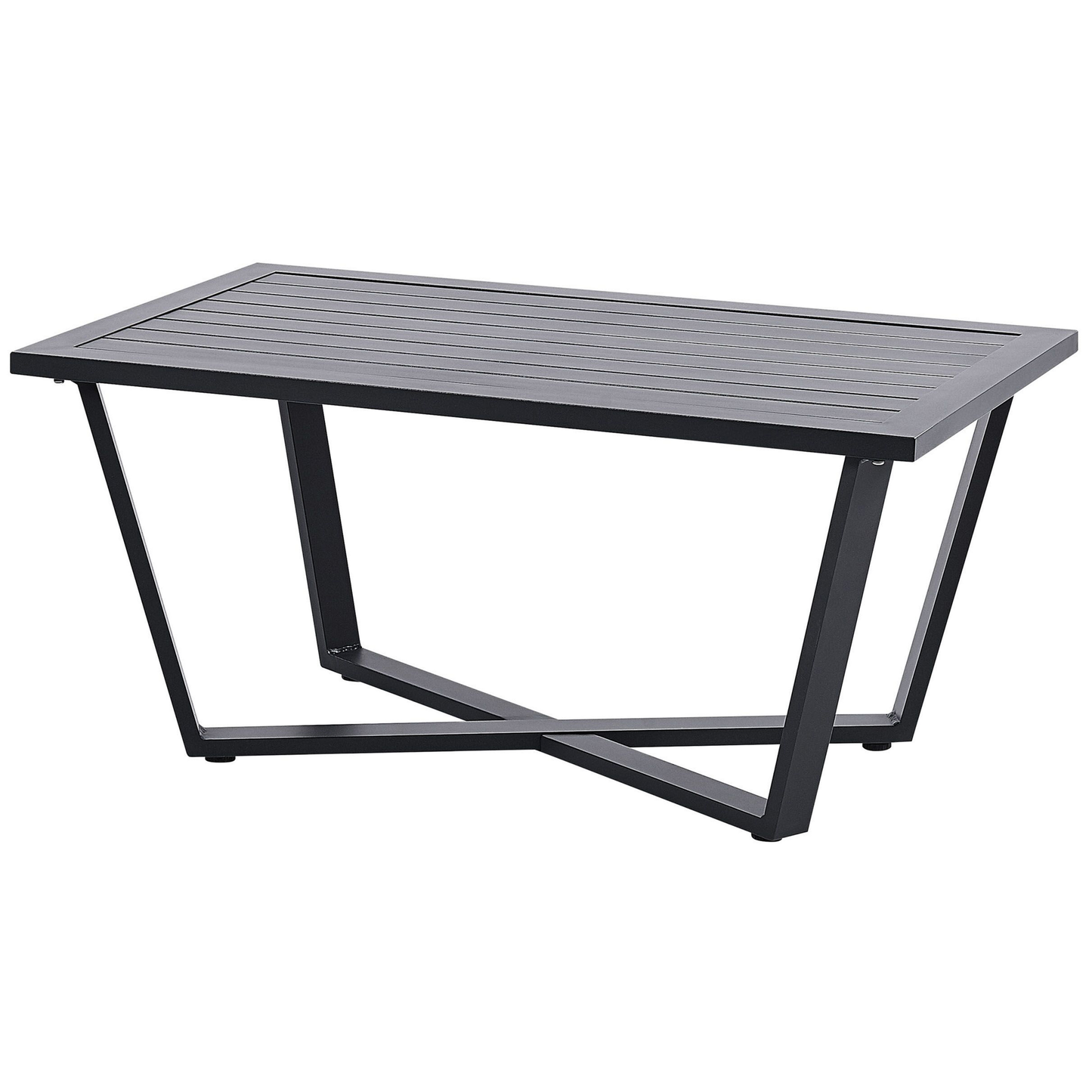 Lounge Set mit Tisch 4-Sitzer DELIA Metall Grau