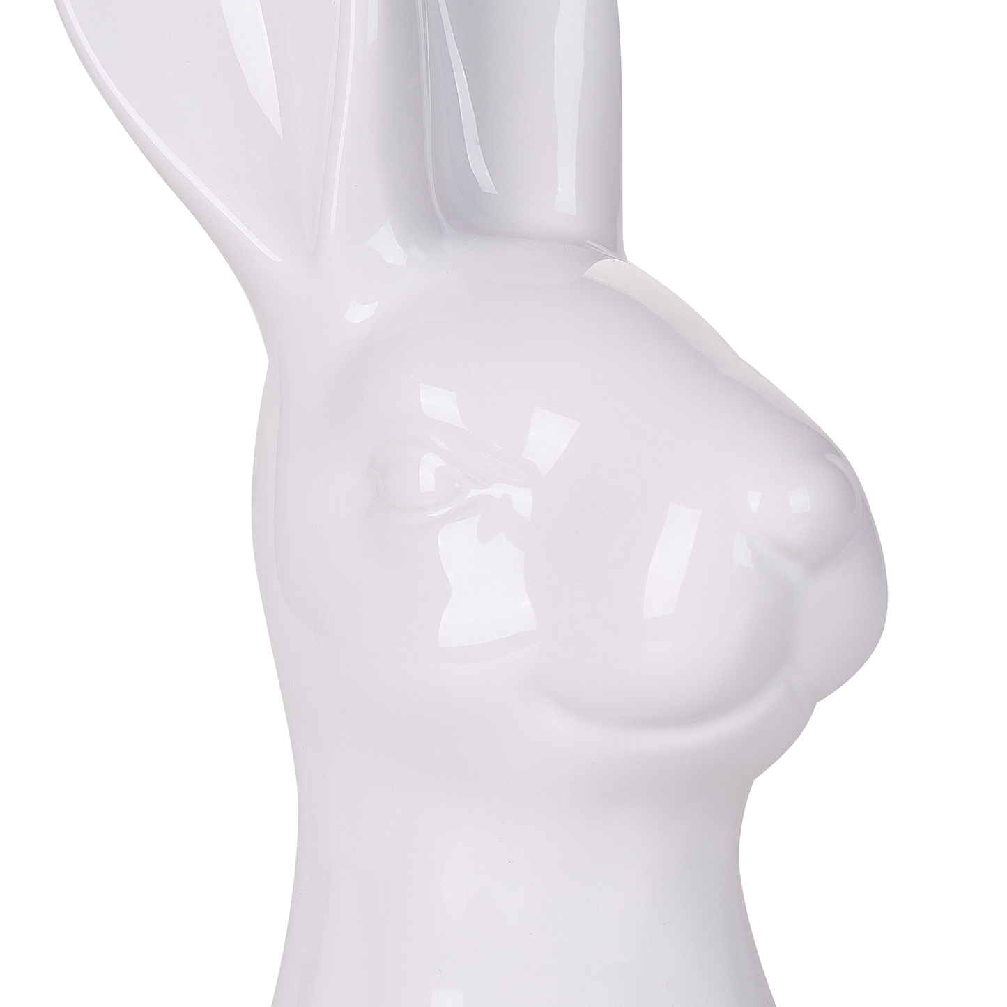 Dekofigur Kaninchen GUERANDE Keramik Weiss