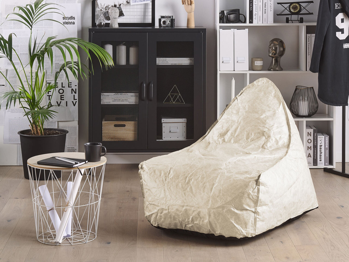 Sitzsack 200 L DROP 63 cm 75 cm Hellbeige