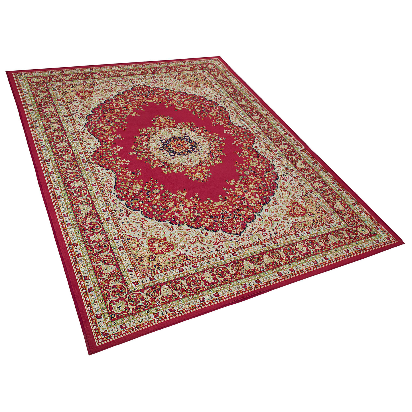 Teppich rot 160 x 230 cm Kurzflor KARAMAN