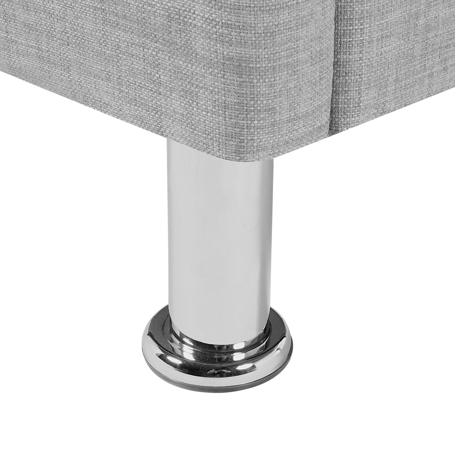 Polsterbett Leinenoptik grau Lattenrost 90 x 200 cm METZ