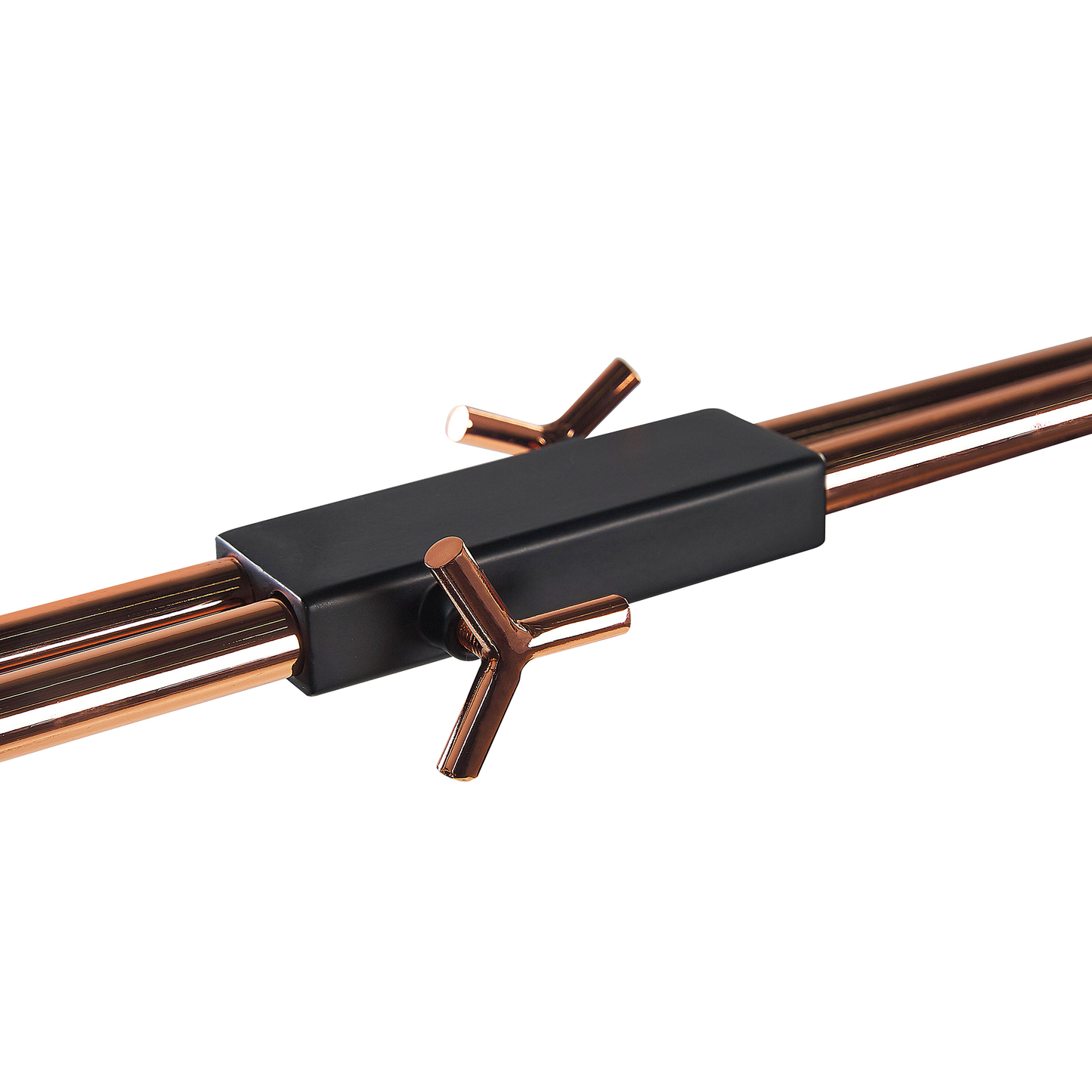 Hängelampe schwarz / kupfer 2-flammig Trommelform FUCINO