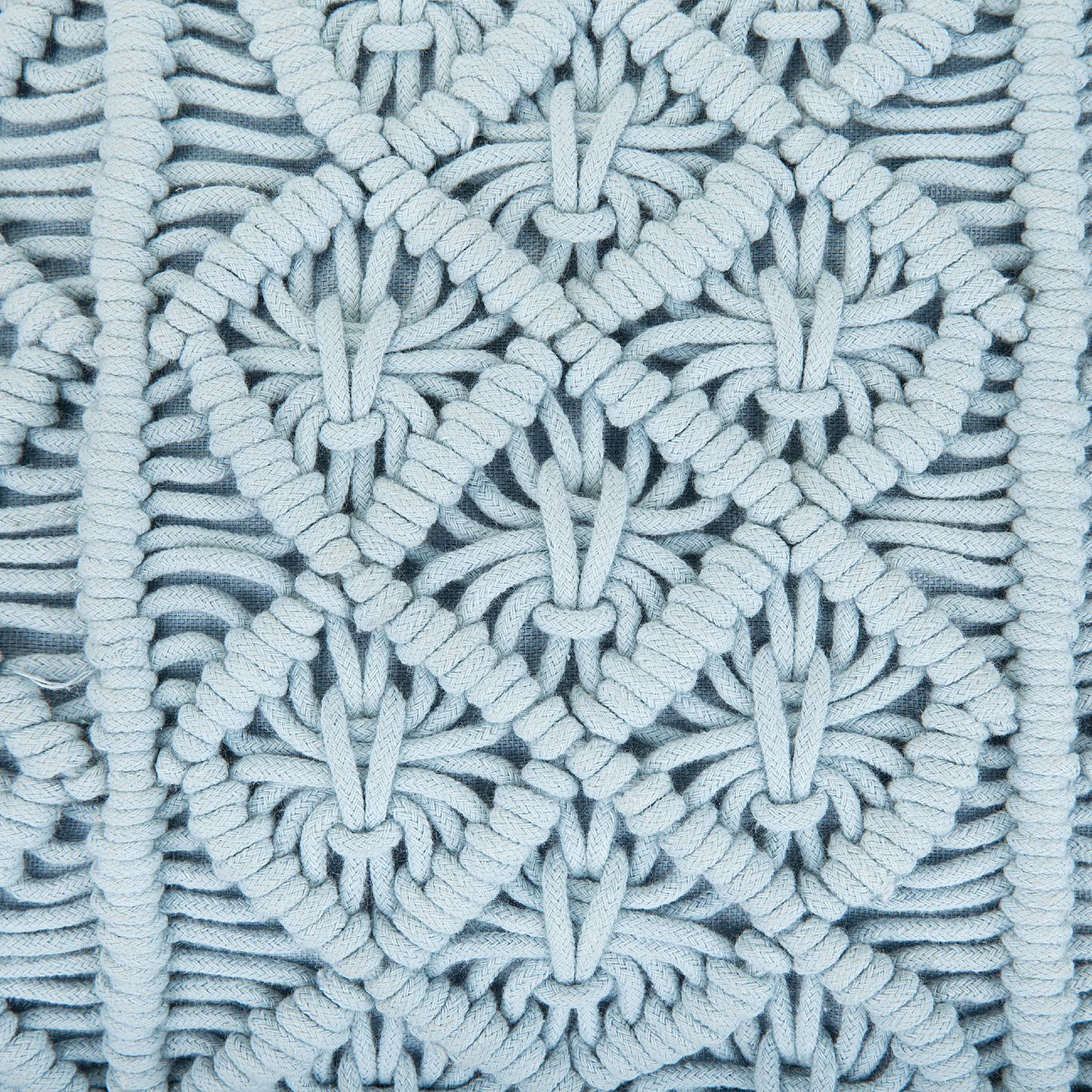Dekokissen Baumwolle blau Makramee 45 x 40 cm GOREME