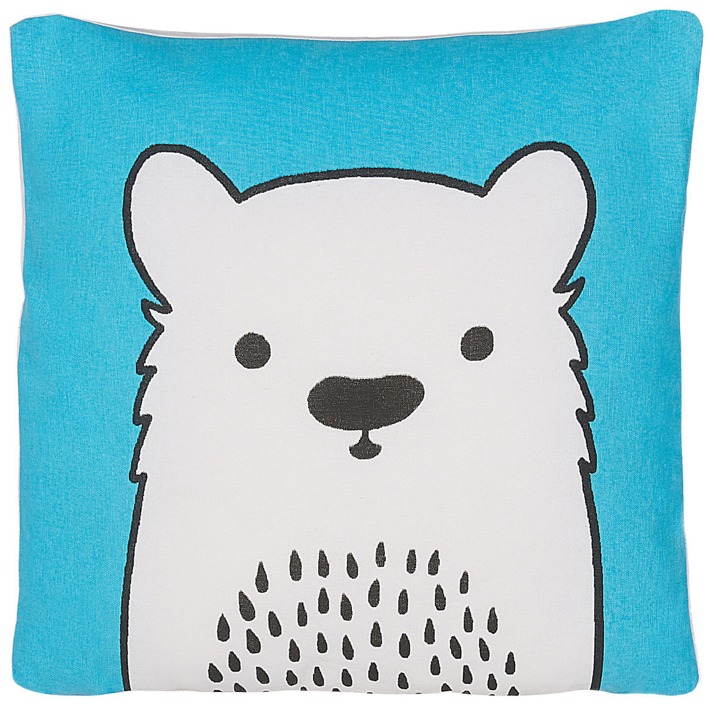 Dekokissen blau Bärmotiv 45 x 45 cm 2er Set WARANASI