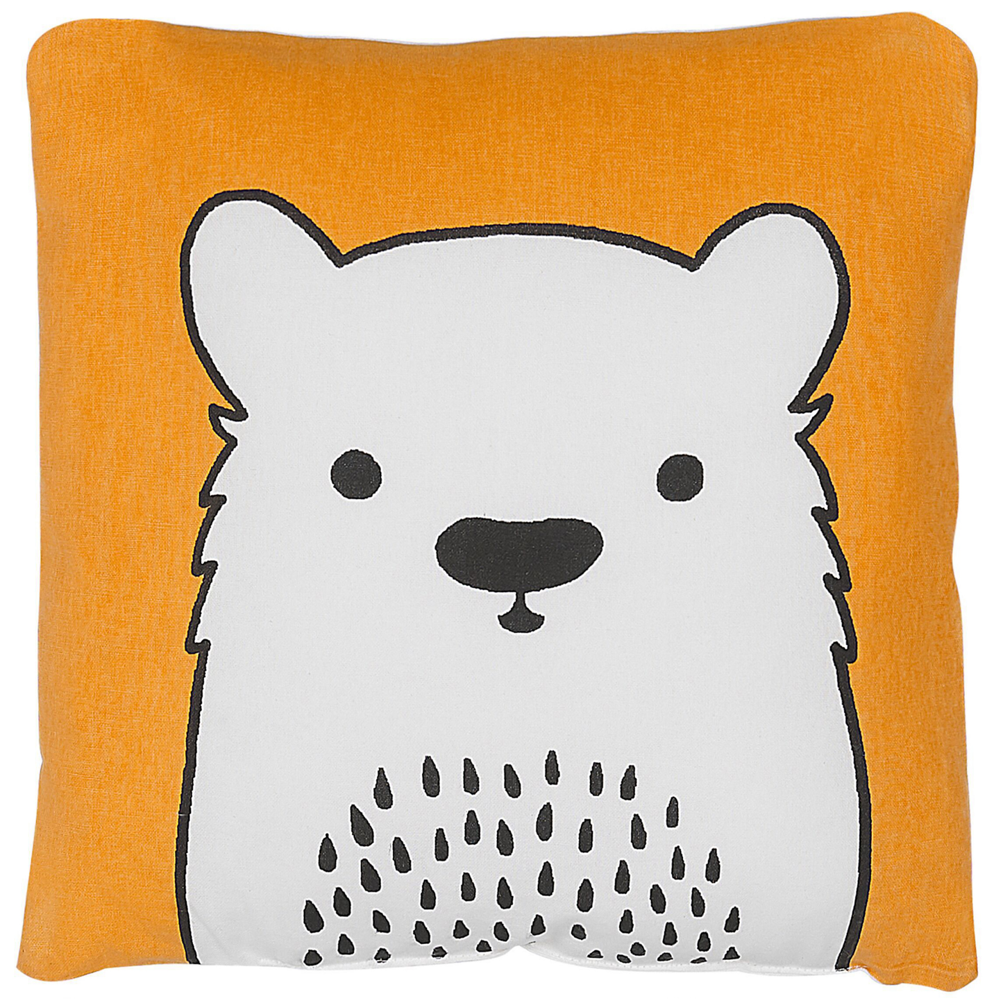 Dekokissen orange Bärmotiv 45 x 45 cm 2er Set WARANASI