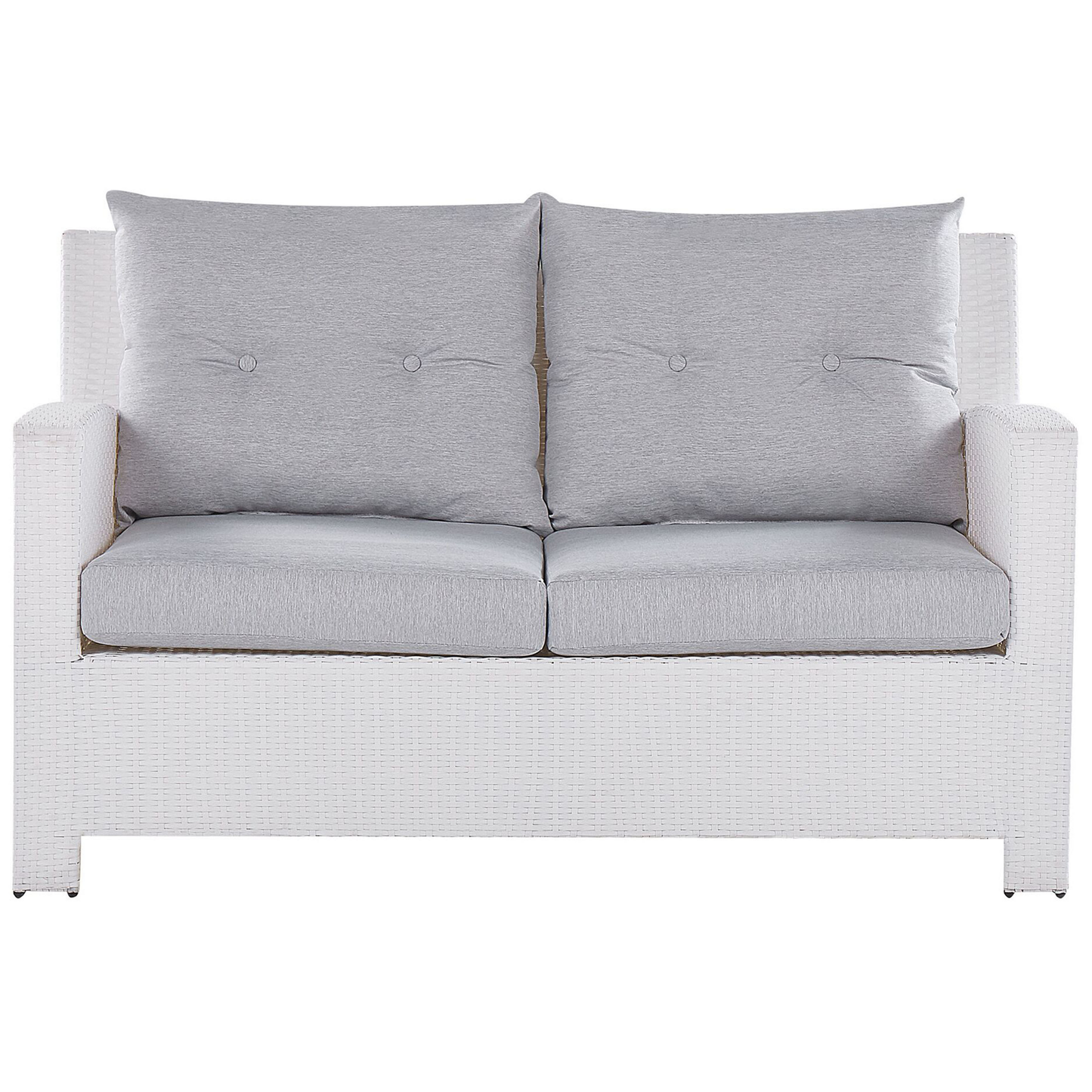 Lounge Set mit Tisch 4-Sitzer MARINO Polyrattan Weiss