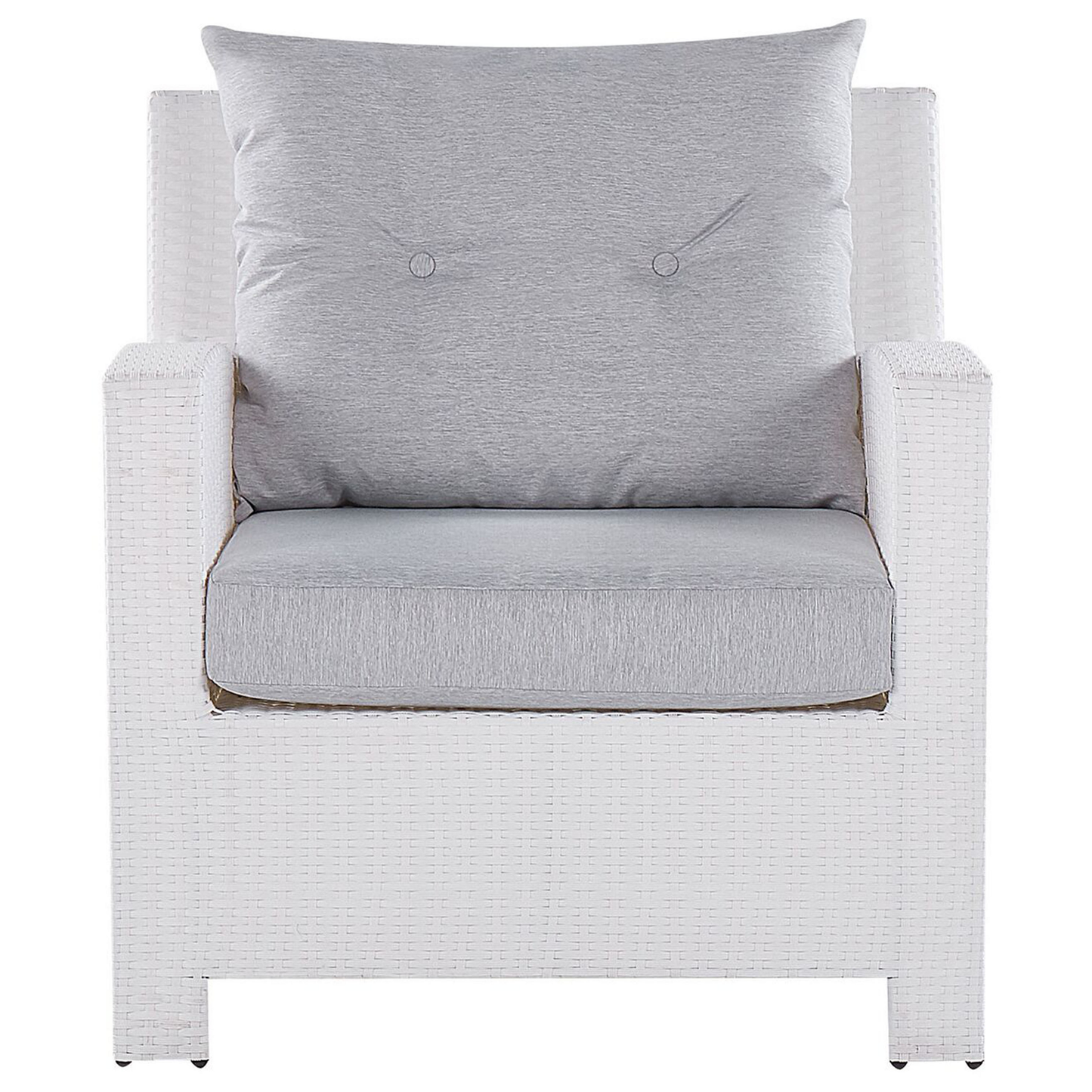 Lounge Set mit Tisch 4-Sitzer MARINO Polyrattan Weiss