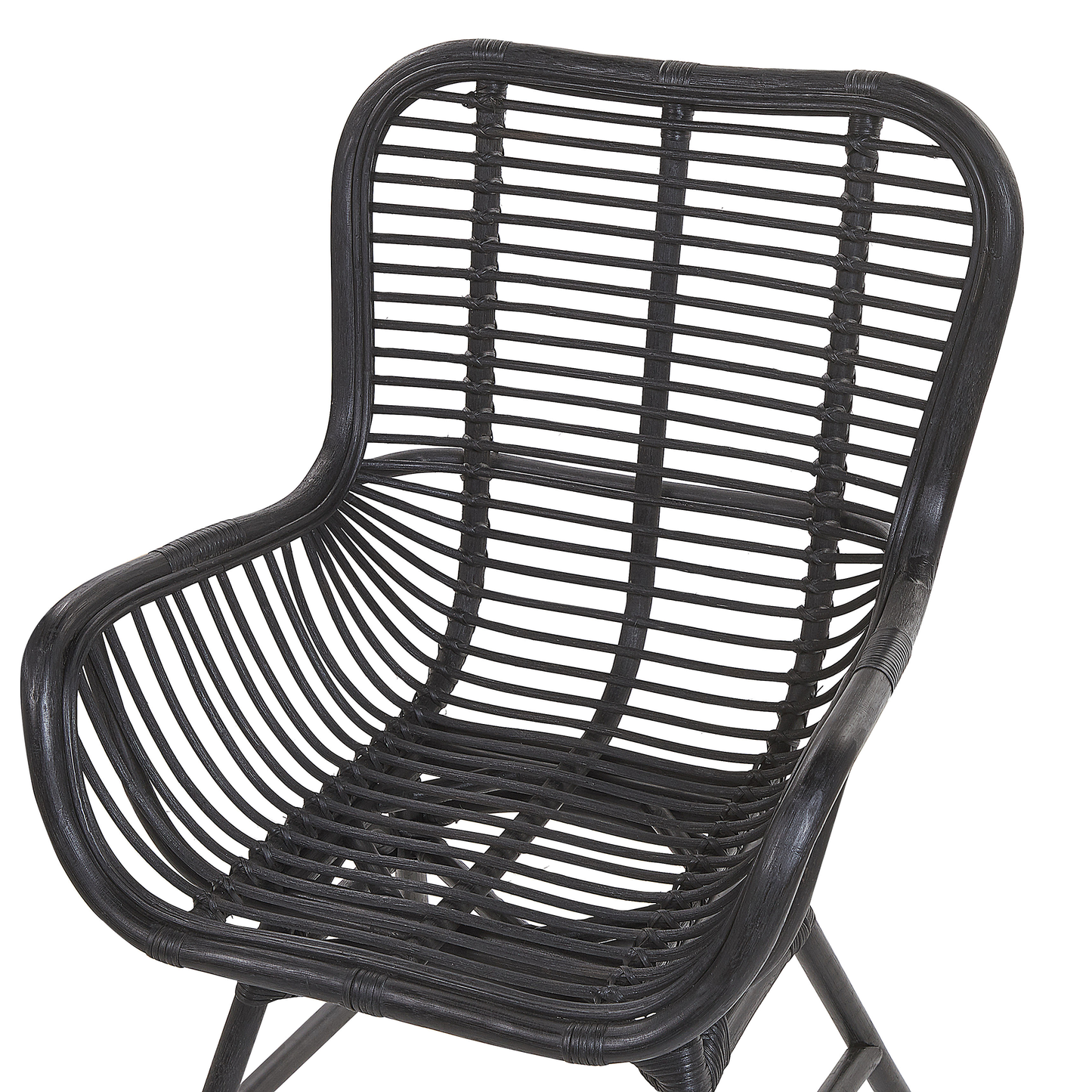 Esszimmerstuhl TOGO Rattan Schwarz