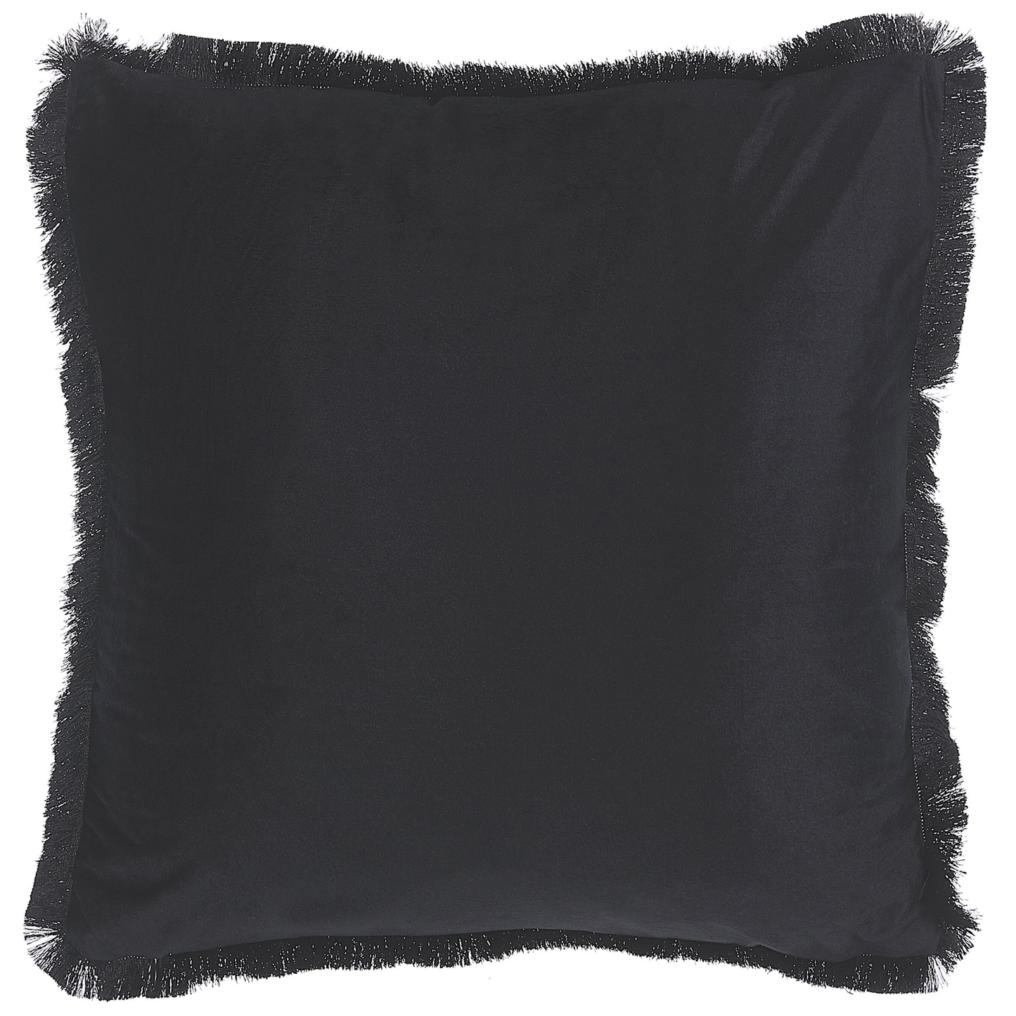 Dekokissen 2er Set RAMTEK Samtstoff 45 x 45 cm Schwarz Tiermuster