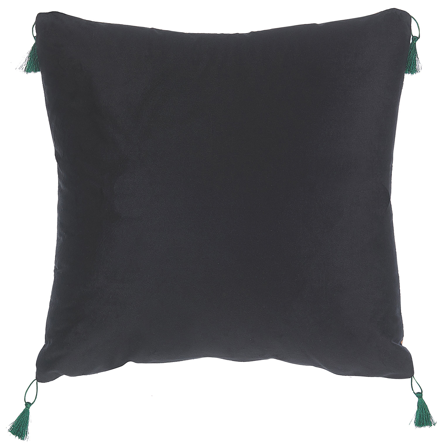Dekokissen 2er Set KUHI Samtstoff 45 x 45 cm Schwarz Tiermuster