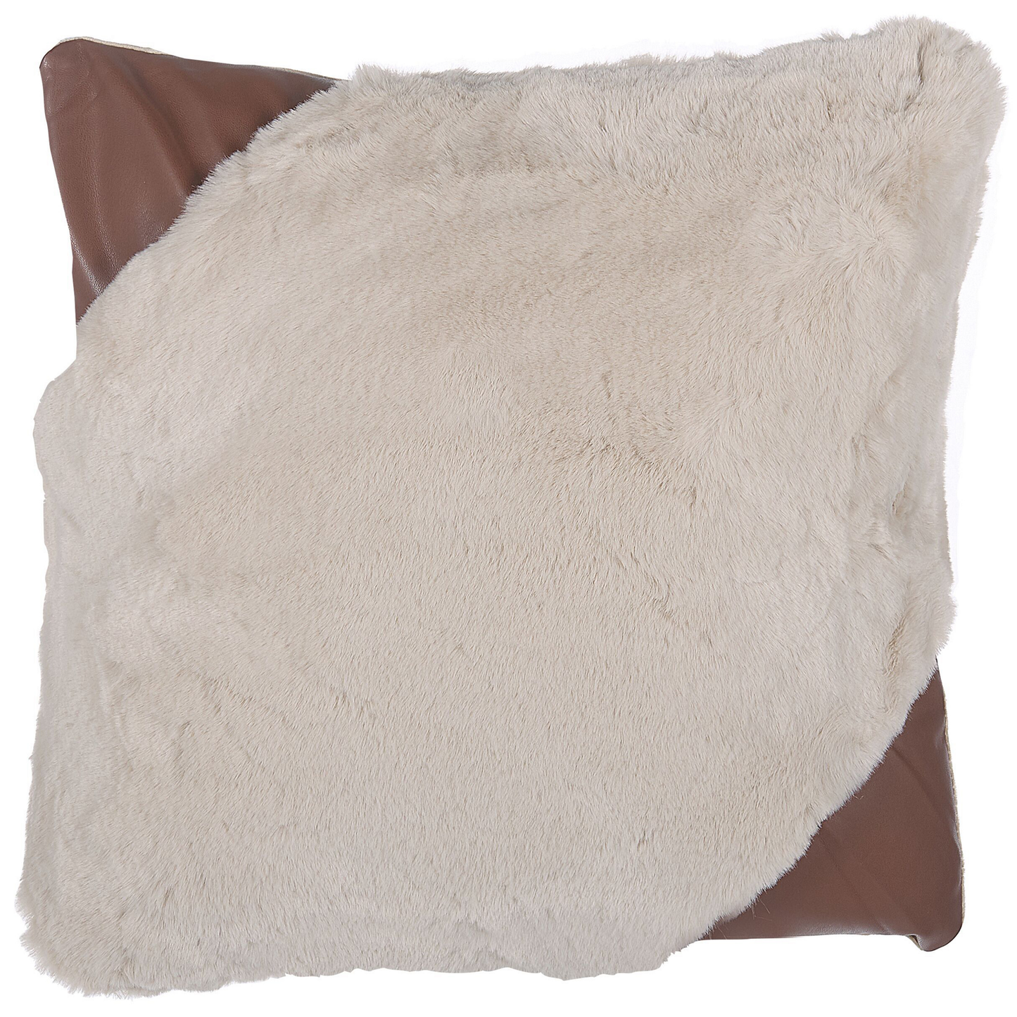 Dekokissen Felloptik beige / braun 42 x 42 cm 2er Set EHNAR