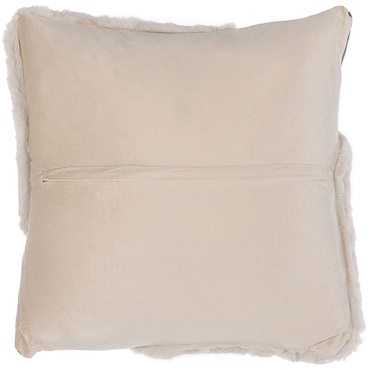 Dekokissen Felloptik beige / braun 42 x 42 cm 2er Set EHNAR