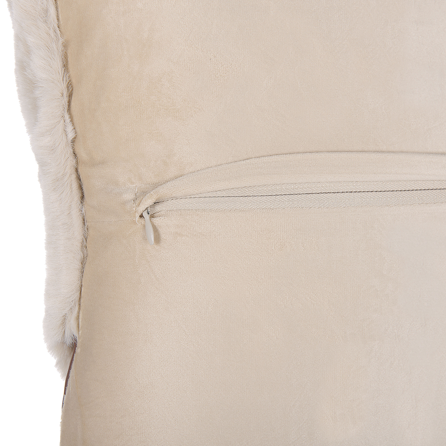 Dekokissen Felloptik beige / braun 42 x 42 cm 2er Set EHNAR