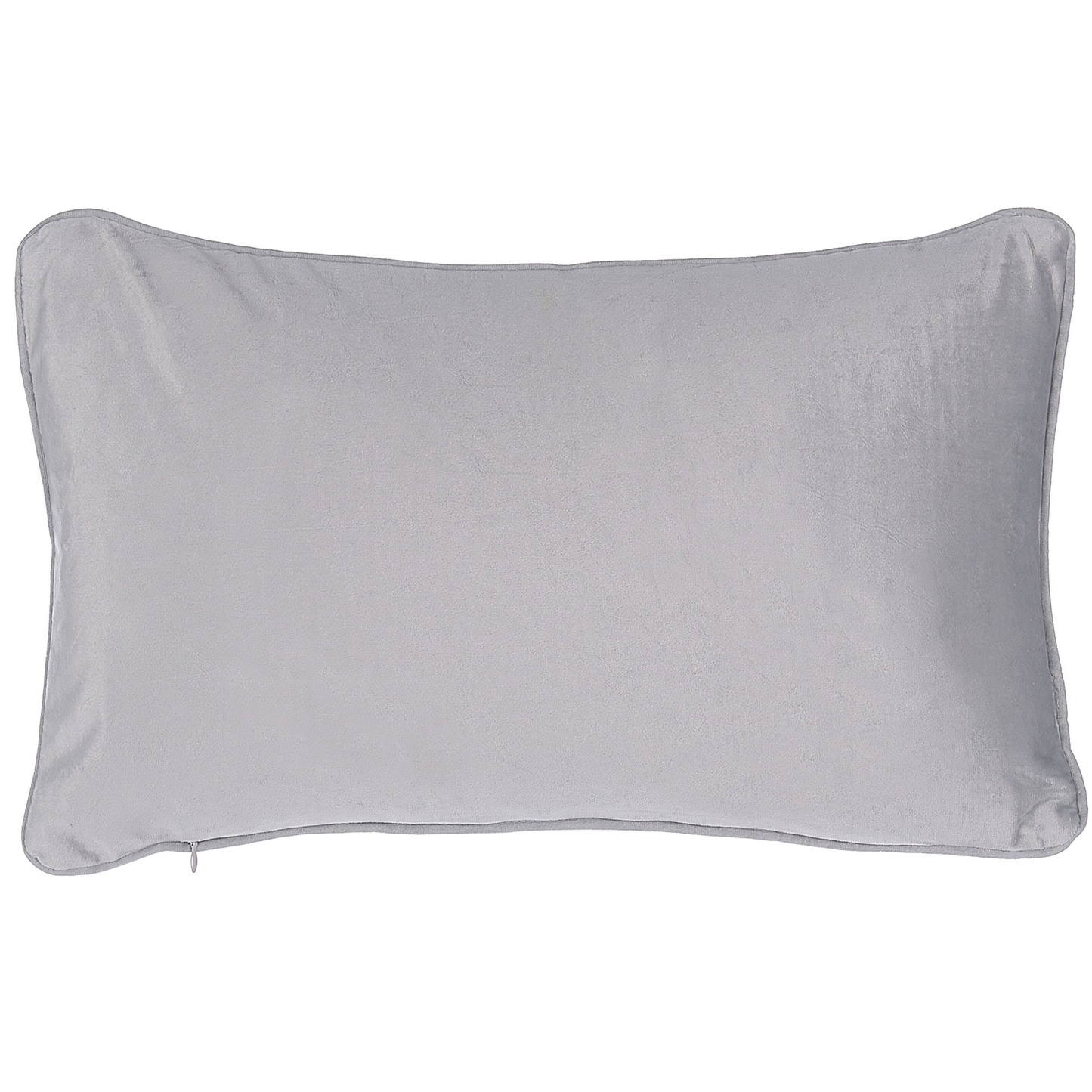 Dekokissen 2er Set MOTARI Samtstoff 30 x 50 cm Grau Geometrisches Muster