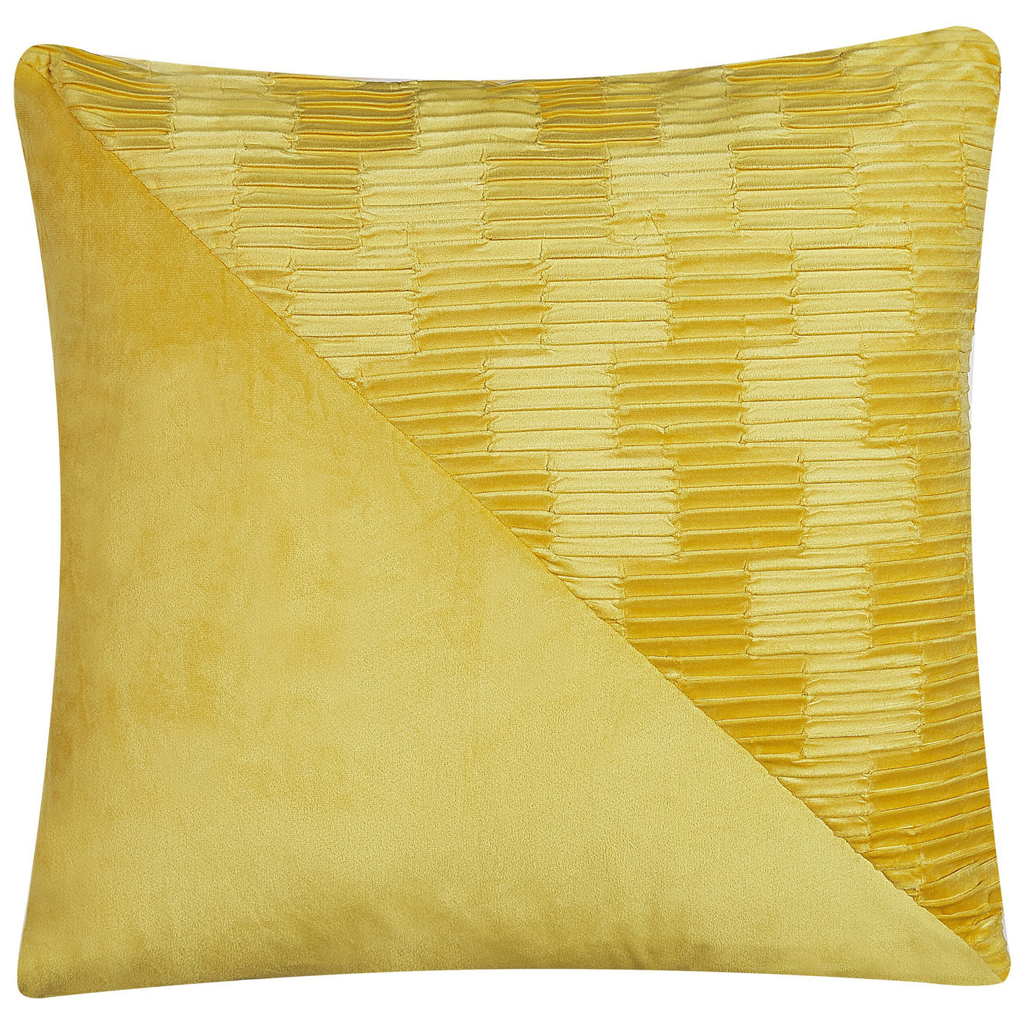 Kissen 2er Set Samtstoff Senfgelb ORIGANUM 45 x 45 cm