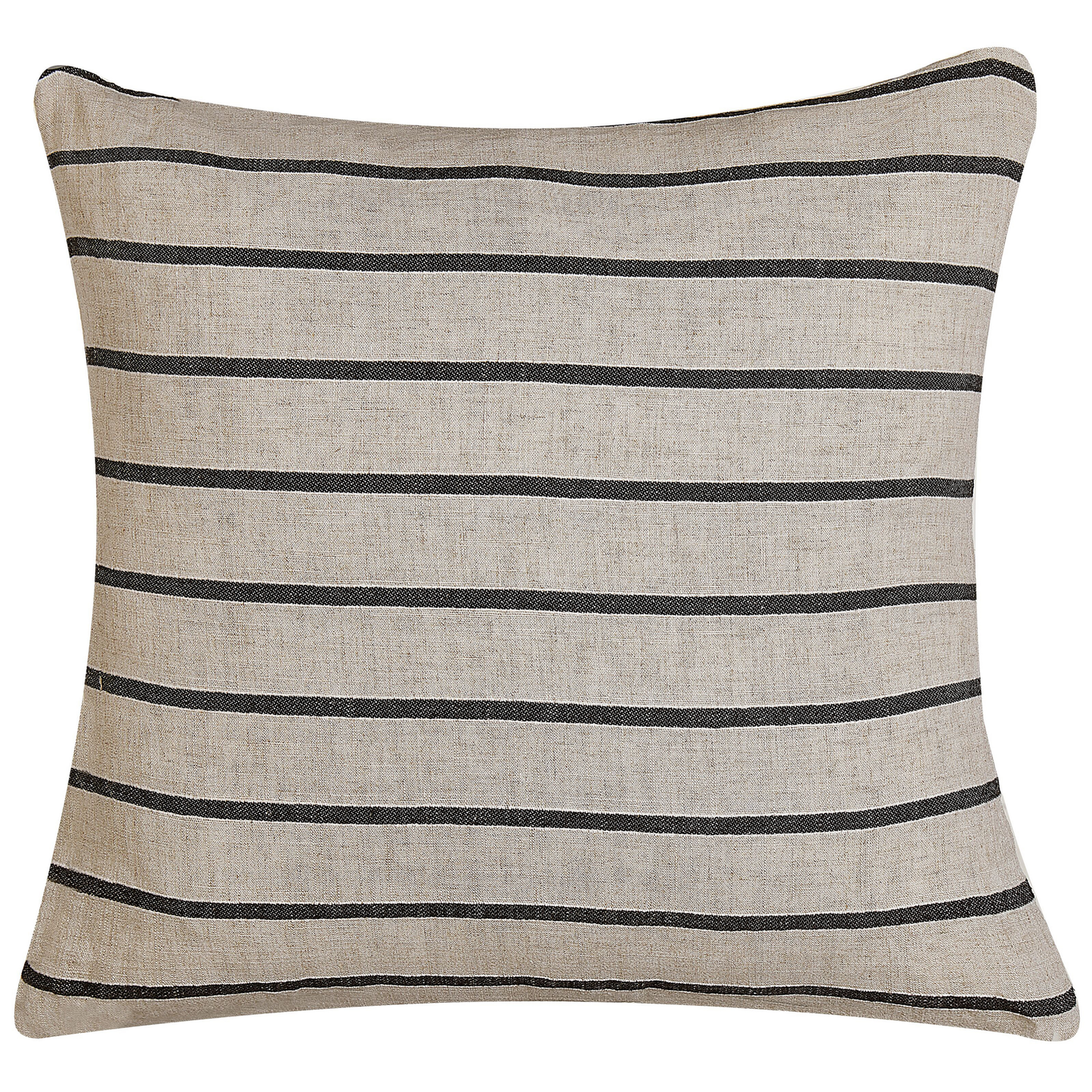 Dekokissen 2er Set CYNARA Baumwolle 43 x 43 cm Beige Streifenmuster