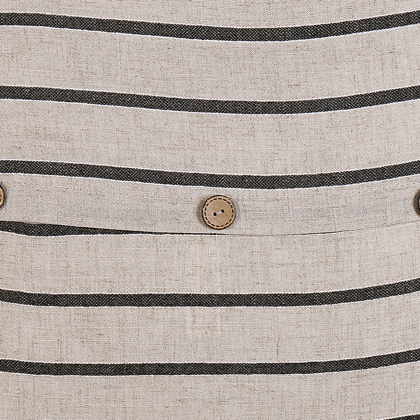 Dekokissen 2er Set CYNARA Baumwolle 43 x 43 cm Beige Streifenmuster