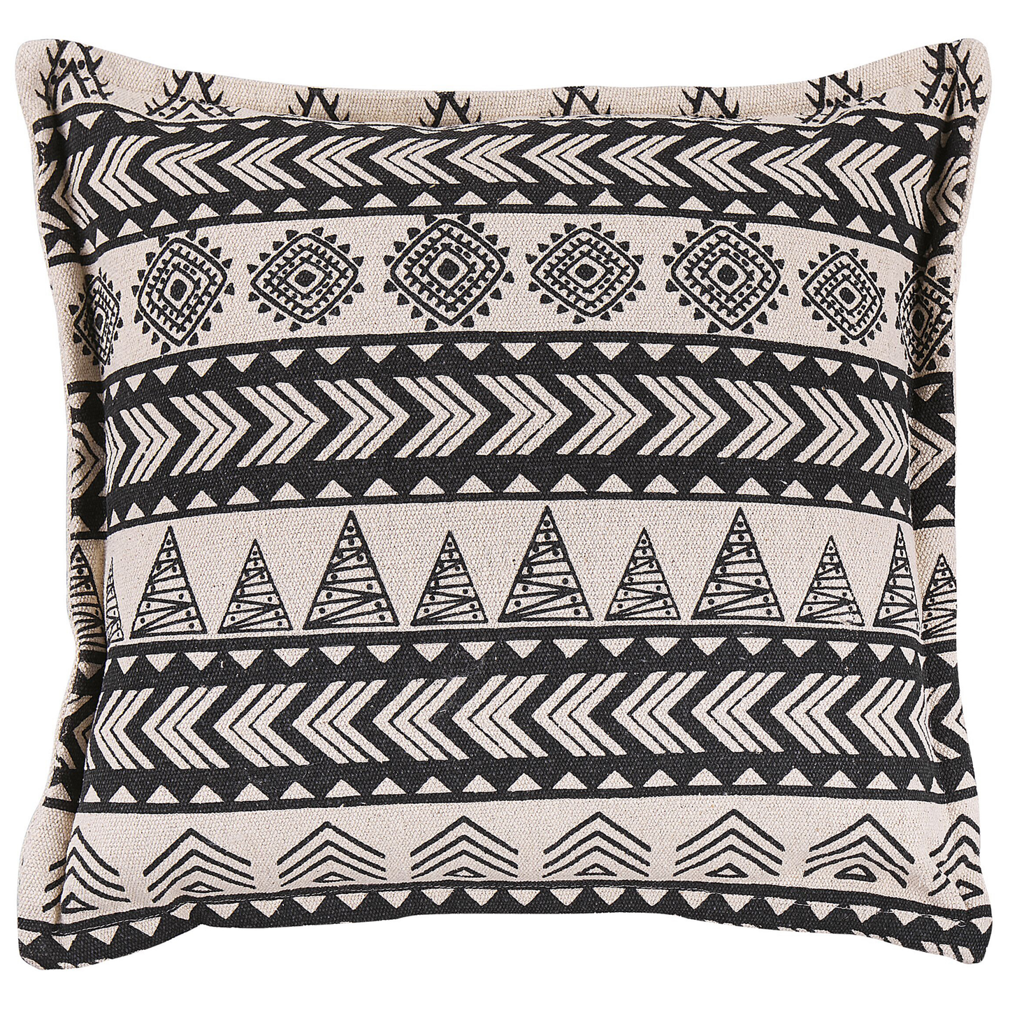 Dekokissen 2er Set HENTEPE Baumwolle 45 x 45 cm Schwarz Geometrisches Muster