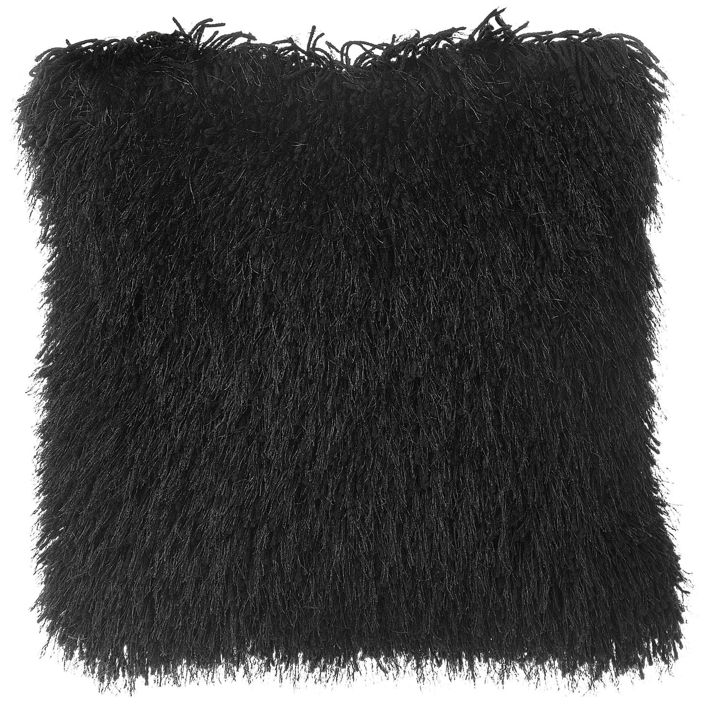 Dekokissen Felloptik schwarz 45 x 45 cm 2er Set CIDE