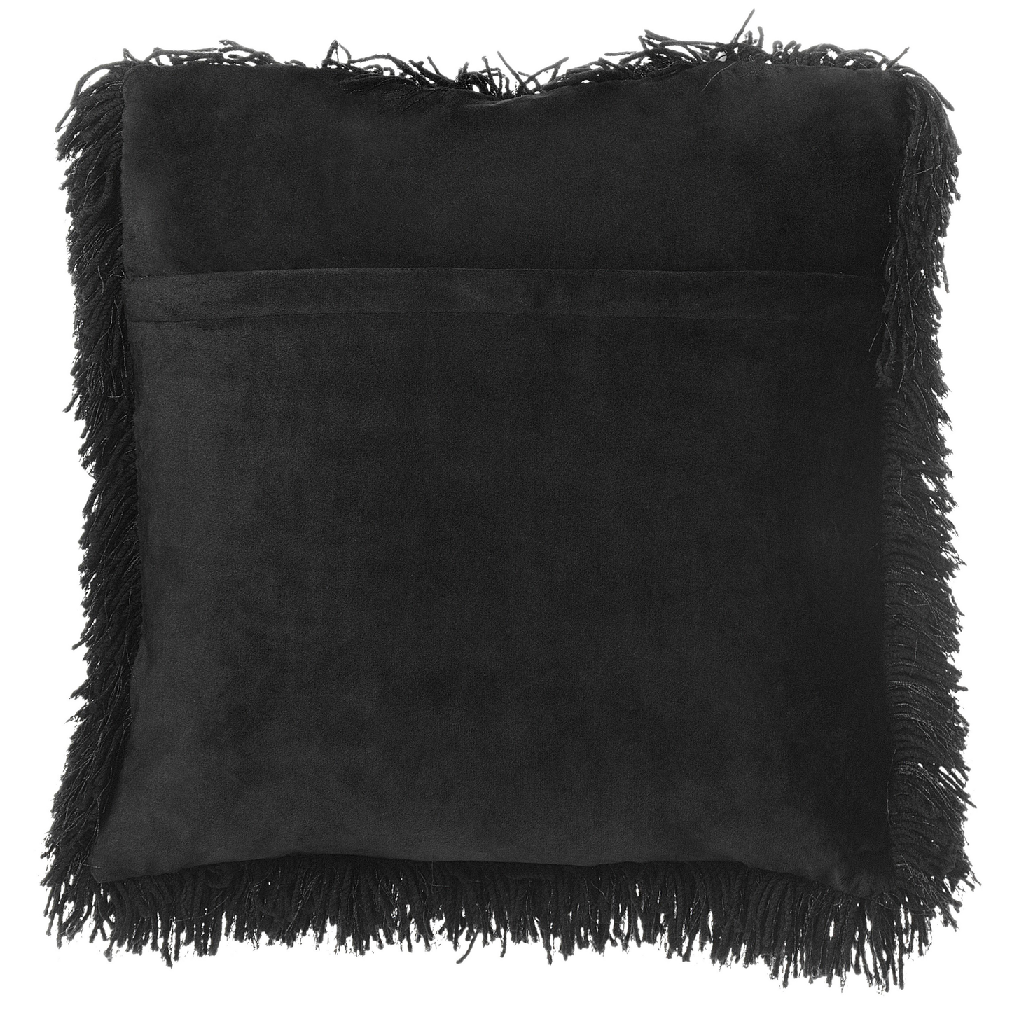 Dekokissen Felloptik schwarz 45 x 45 cm 2er Set CIDE