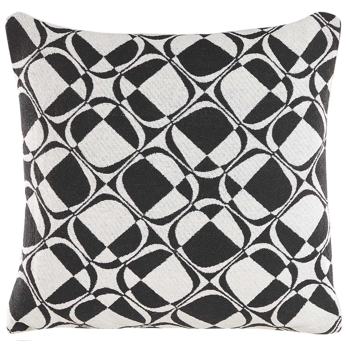 Dekokissen 2er Set KOTURE Baumwolle 45 x 45 cm Schwarz / Weiss Geometrisches Muster
