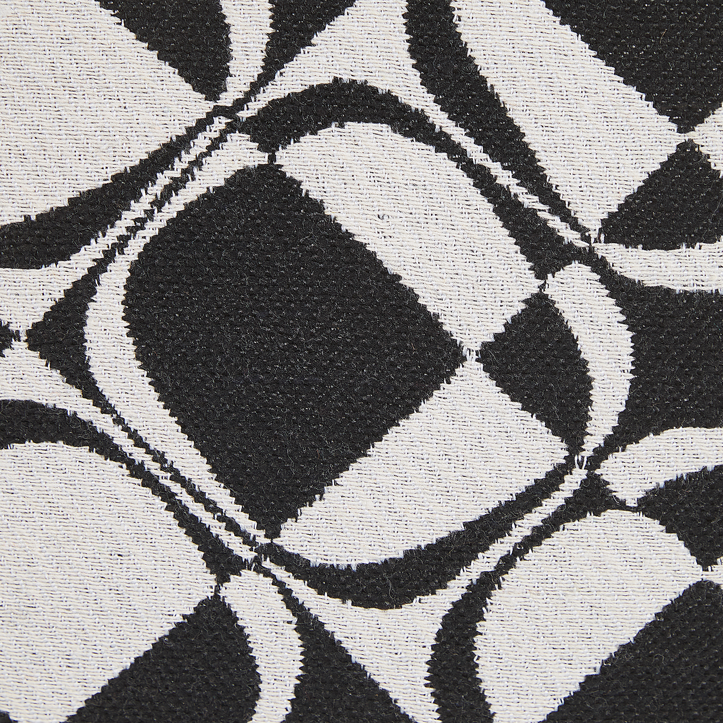 Dekokissen 2er Set KOTURE Baumwolle 45 x 45 cm Schwarz / Weiss Geometrisches Muster