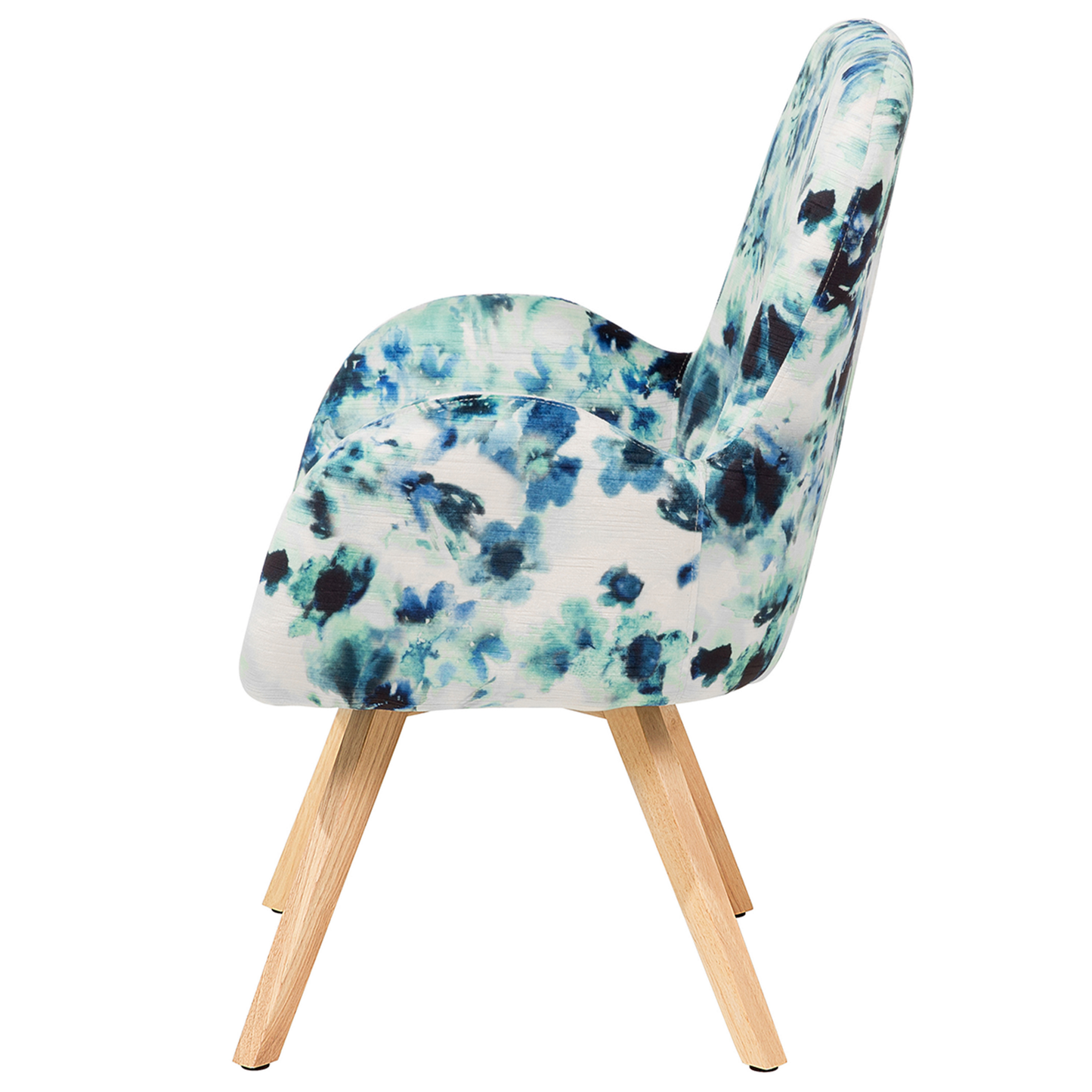 Sessel Polsterbezug blau geblümt BJARN