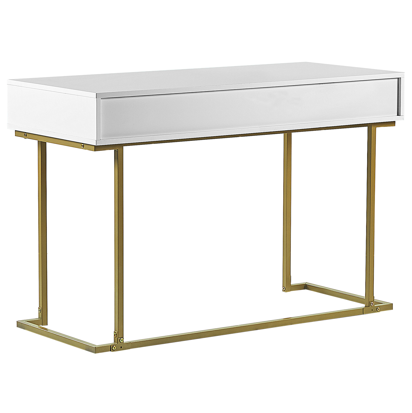 Konsolentisch weiss / gold 2 Schubladen WESTPORT
