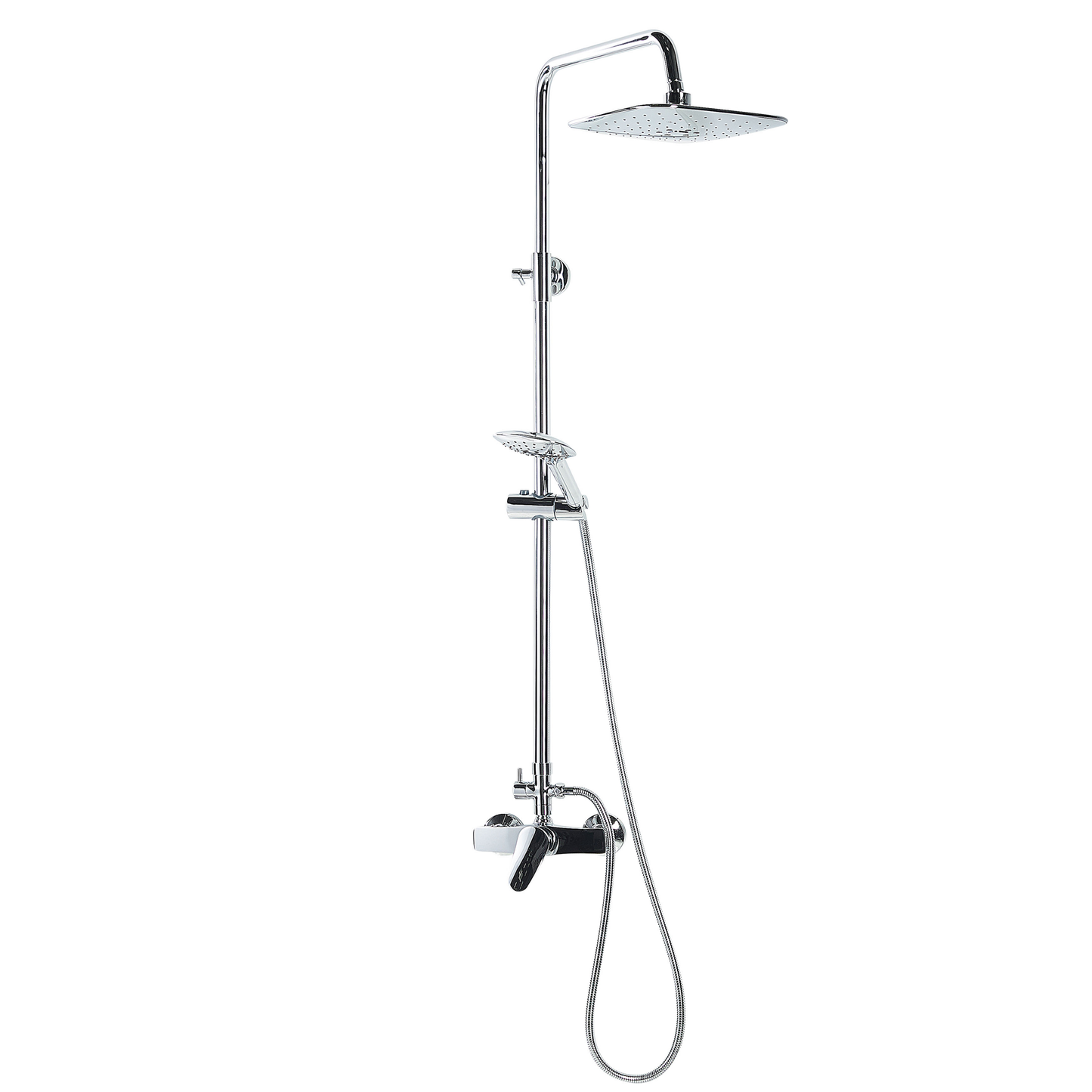 Duschset mit Mischbatterie und Regenbrause HOWICK Silber
