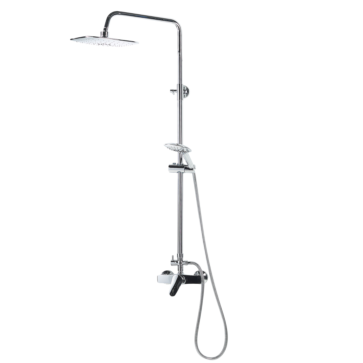 Duschset mit Mischbatterie und Regenbrause HOWICK Silber