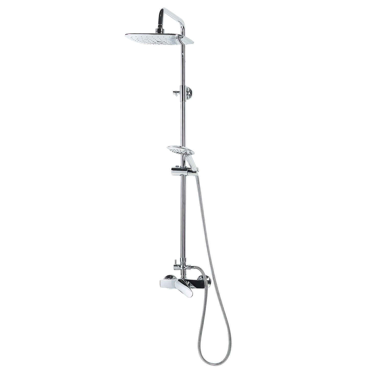 Duschset mit Mischbatterie und Regenbrause HOWICK Silber