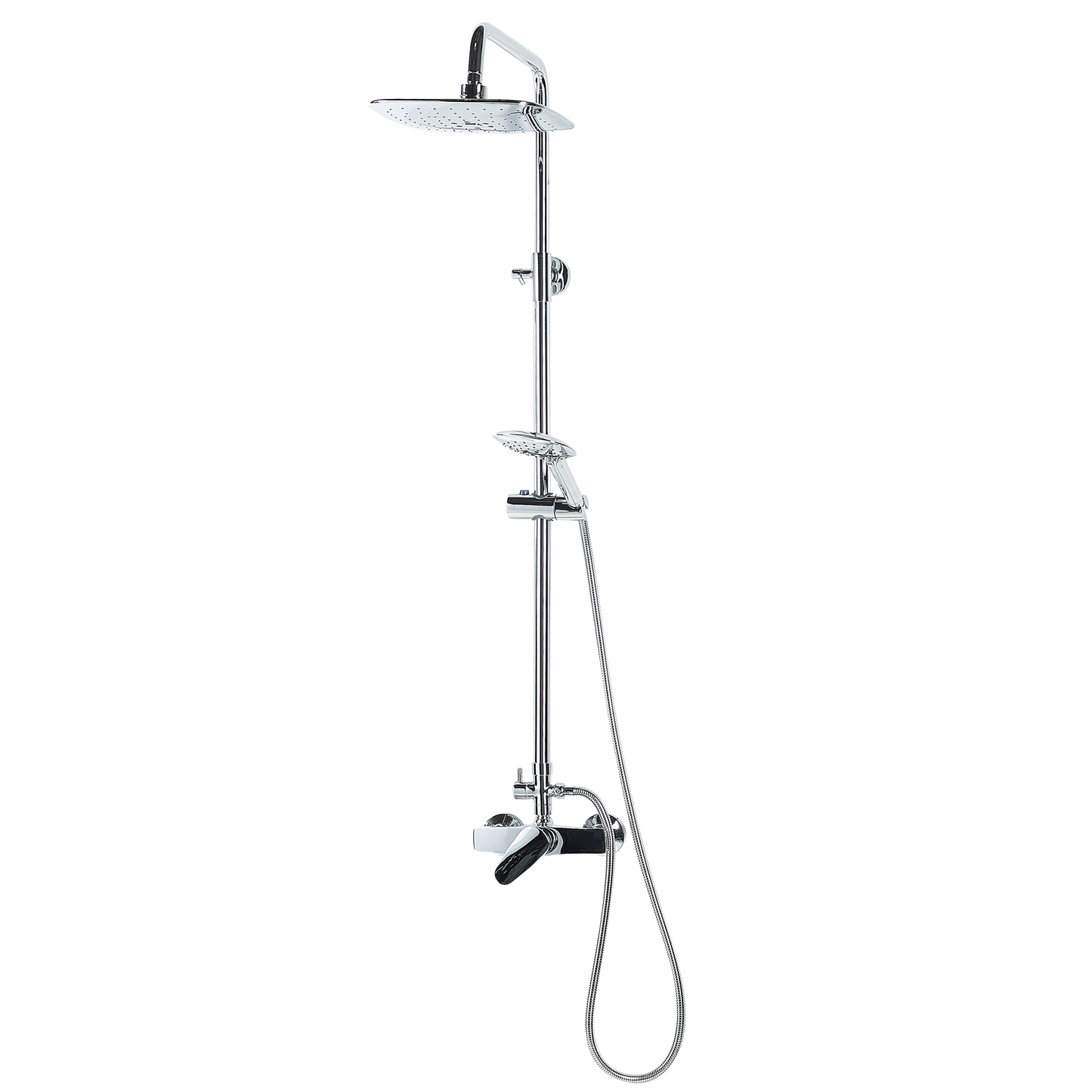 Duschset mit Mischbatterie und Regenbrause HOWICK Silber