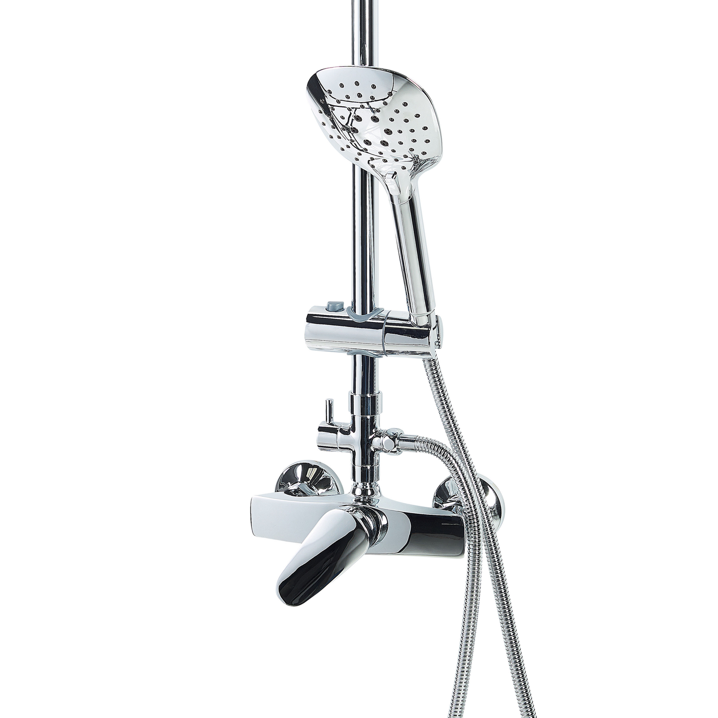 Duschset mit Mischbatterie und Regenbrause HOWICK Silber