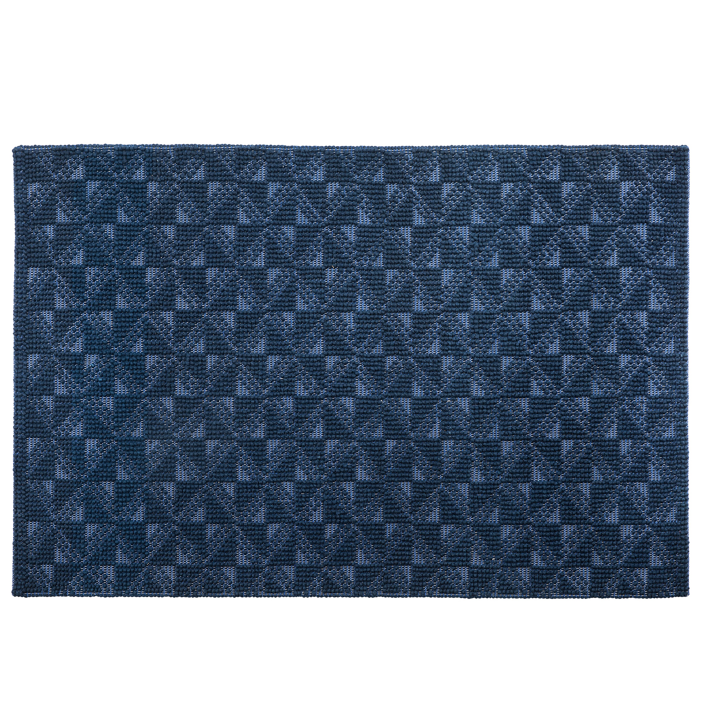 Teppich Wolle marineblau 140 x 200 cm Kurzflor SAVRAN