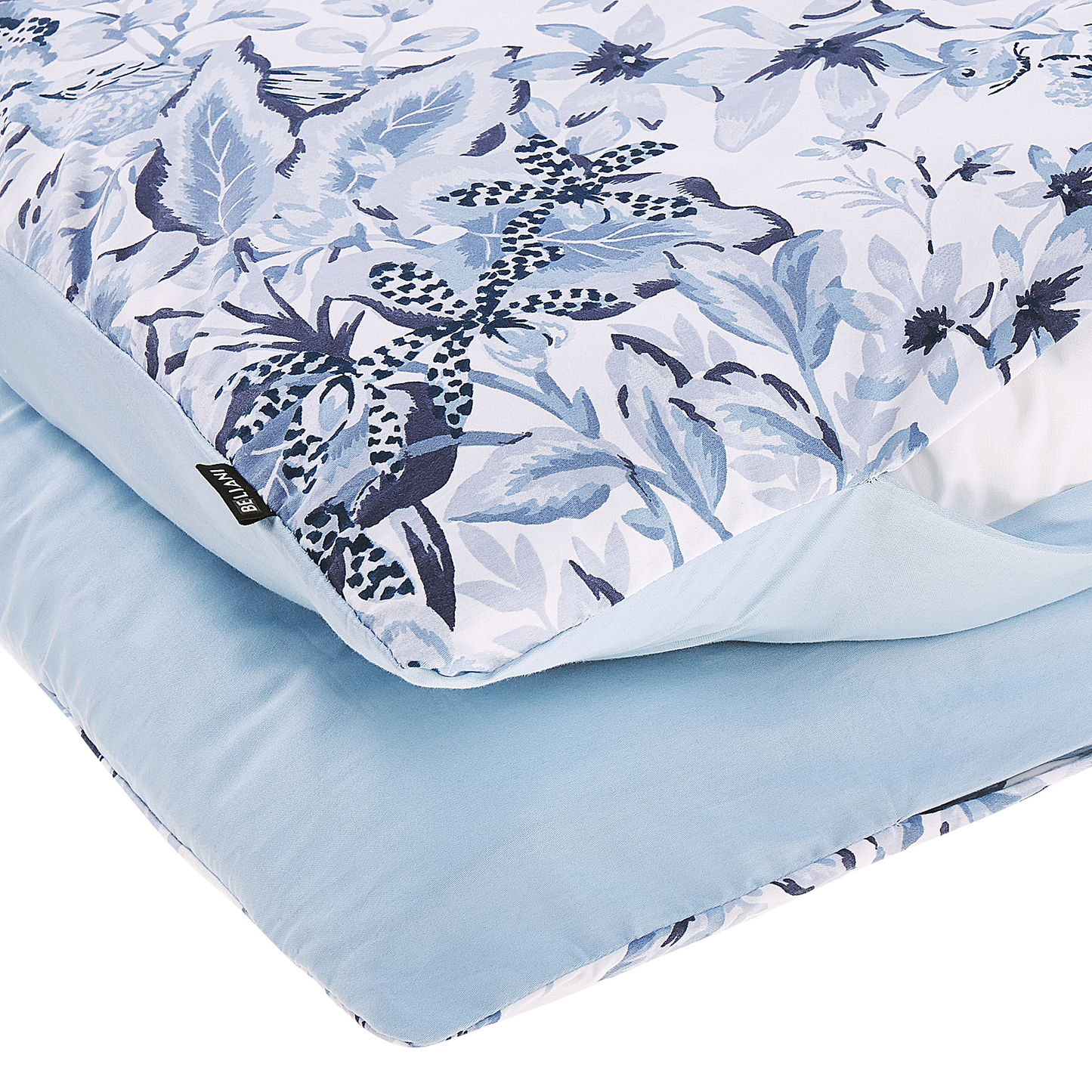 Bettwäsche-Set BALLARD Baumwollsatin 155 x 220 cm Blau