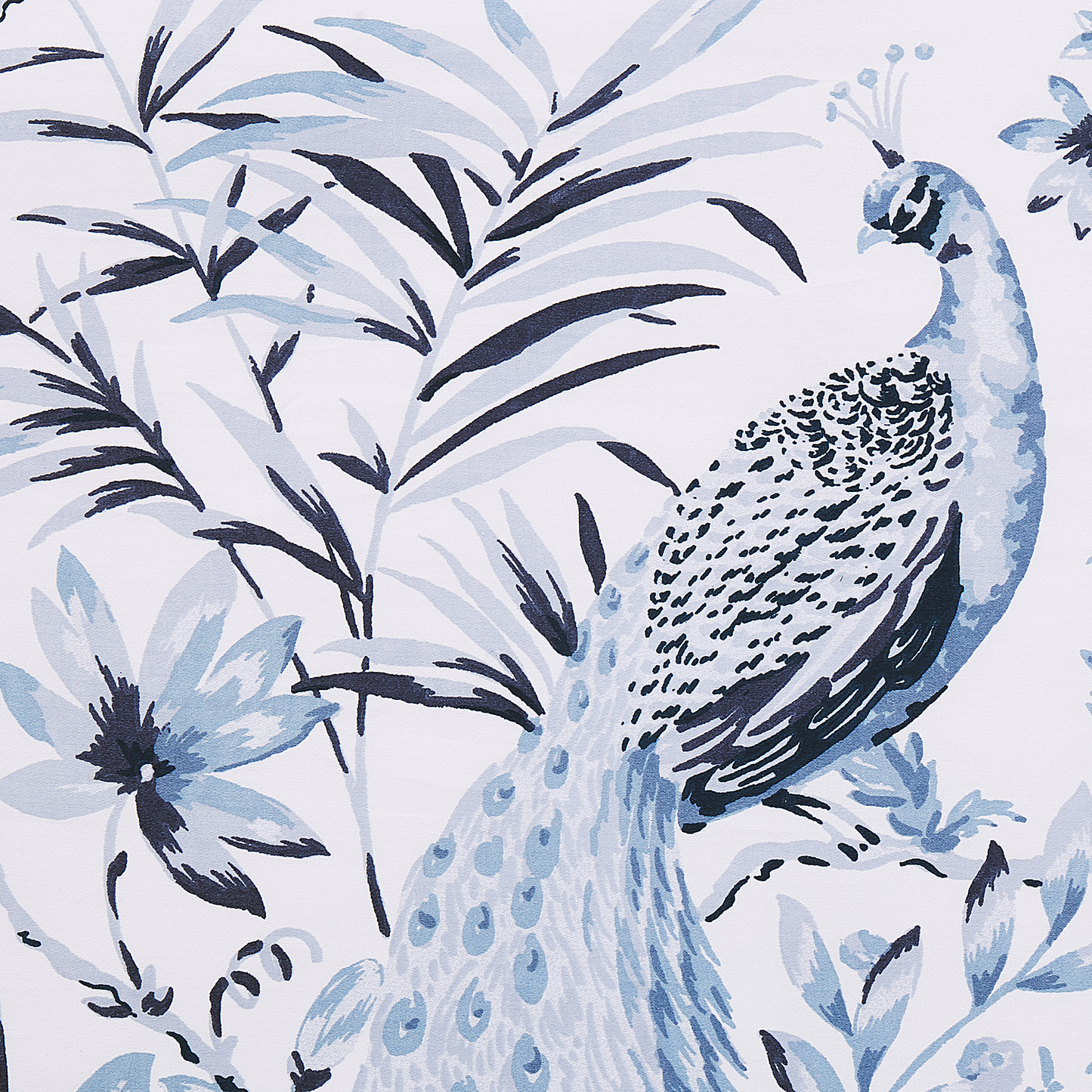 Bettwäsche-Set BALLARD Baumwollsatin 155 x 220 cm Blau
