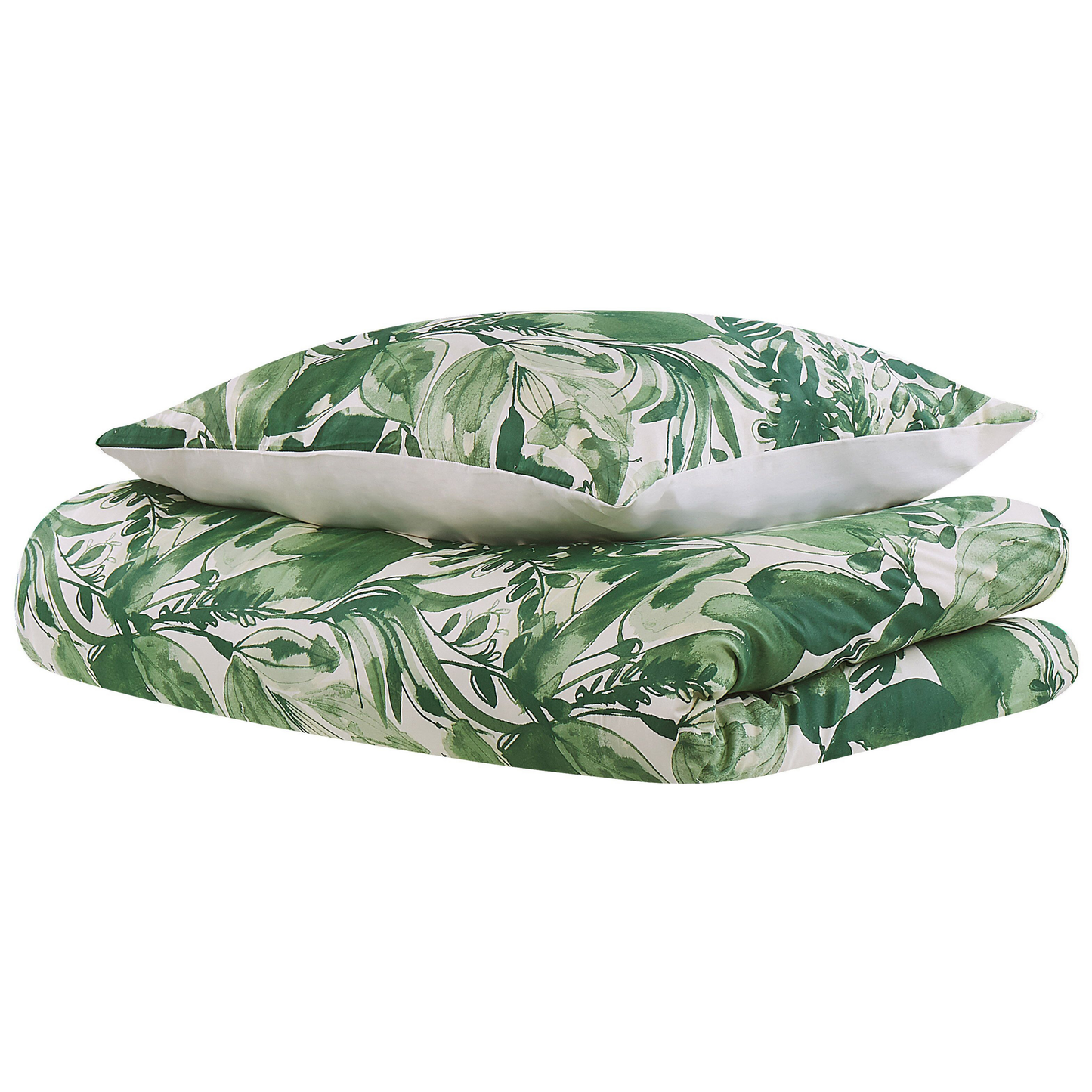 Bettwäsche-Set GREENWOOD Baumwollsatin 135 x 200 cm Grün