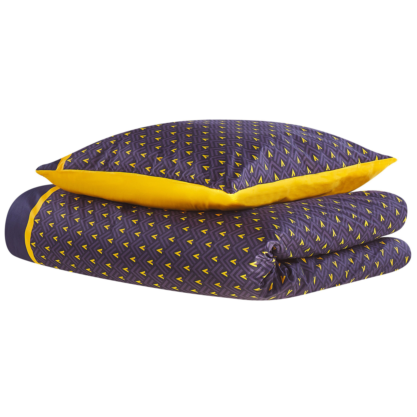 Bettwäsche-Set WALLINGFORD Baumwollsatin 135 x 200 cm Blau