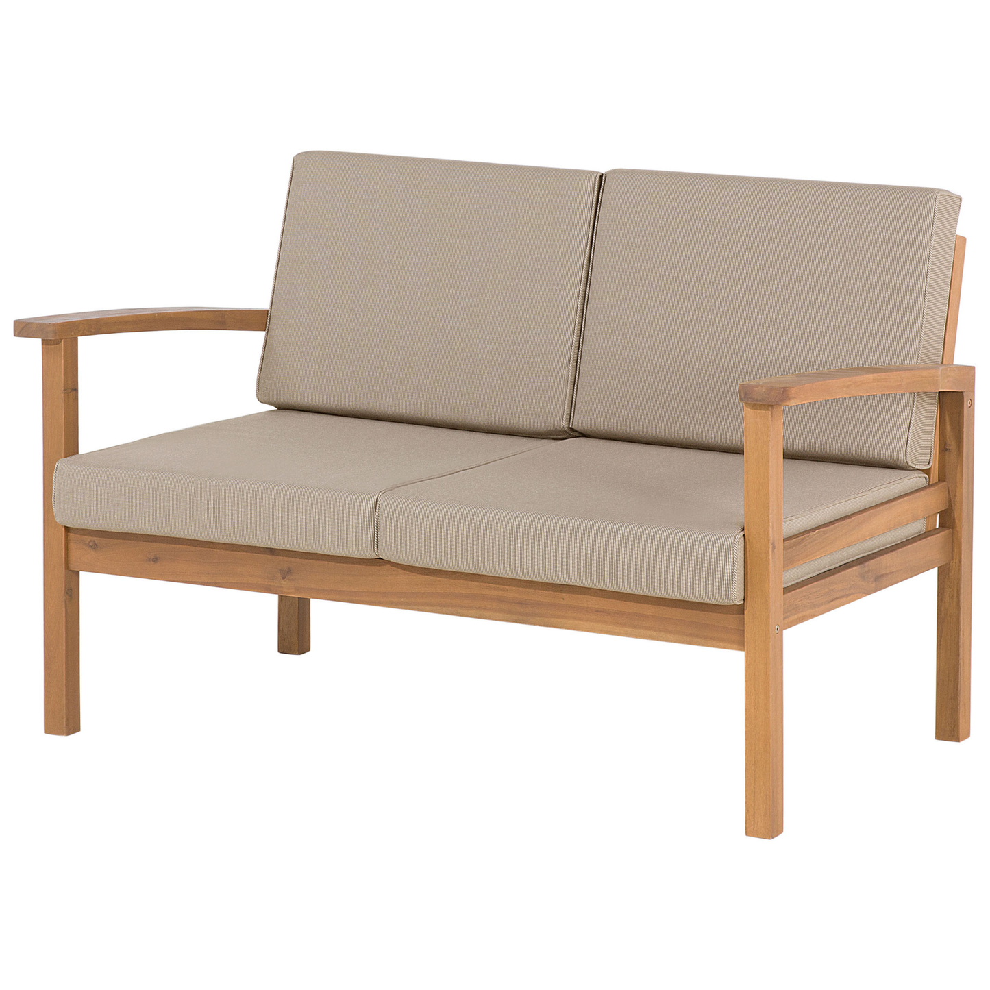 Lounge Set mit Tisch und Ottomane 4-Sitzer MANILA Akazienholz Hellbraun