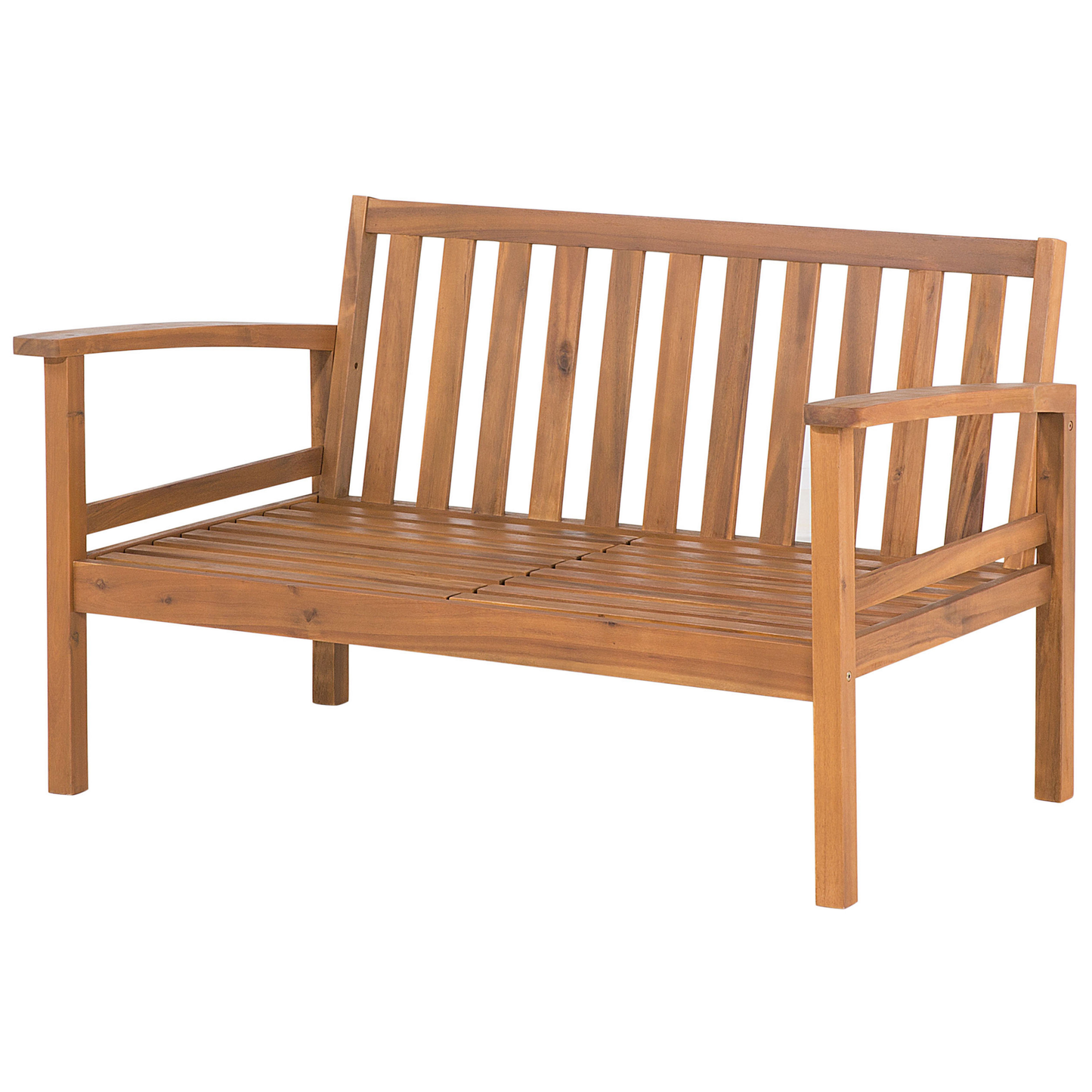 Lounge Set mit Tisch und Ottomane 4-Sitzer MANILA Akazienholz Hellbraun