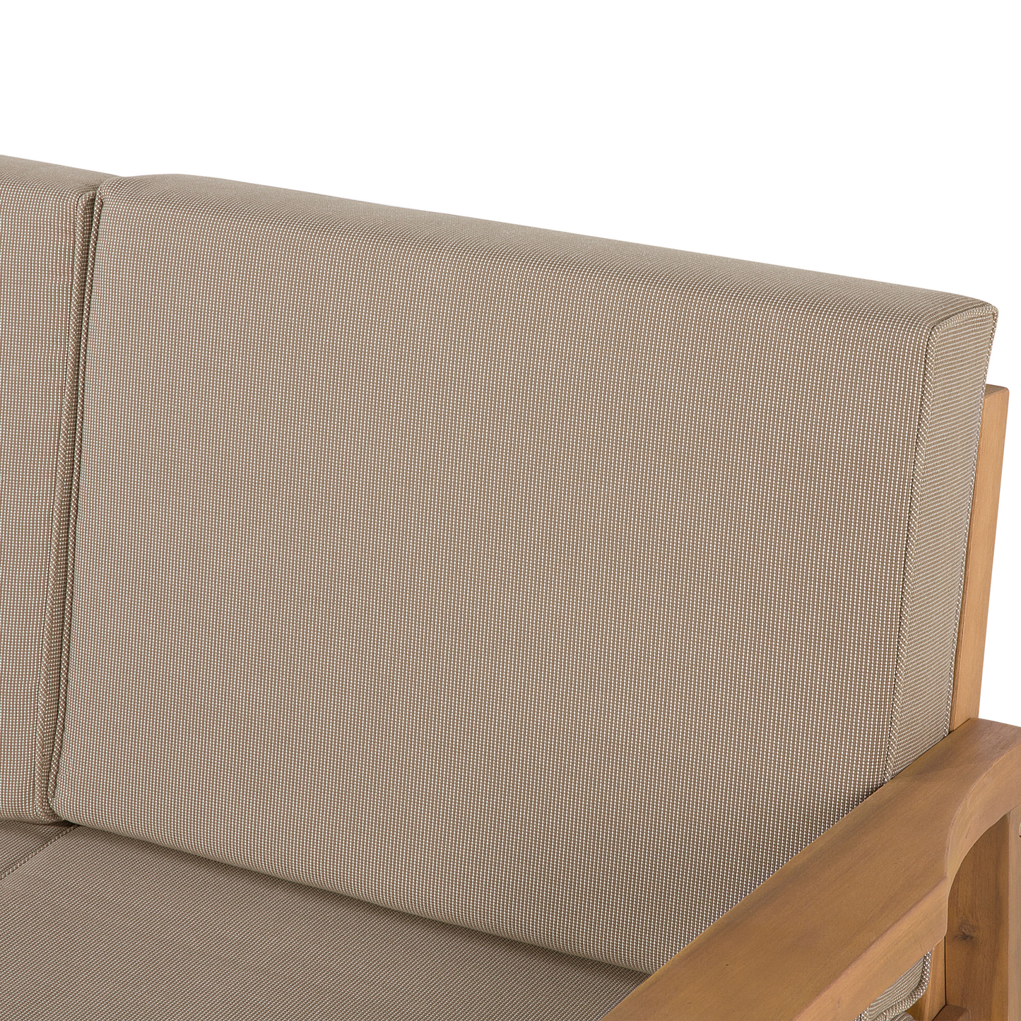 Lounge Set mit Tisch und Ottomane 4-Sitzer MANILA Akazienholz Hellbraun