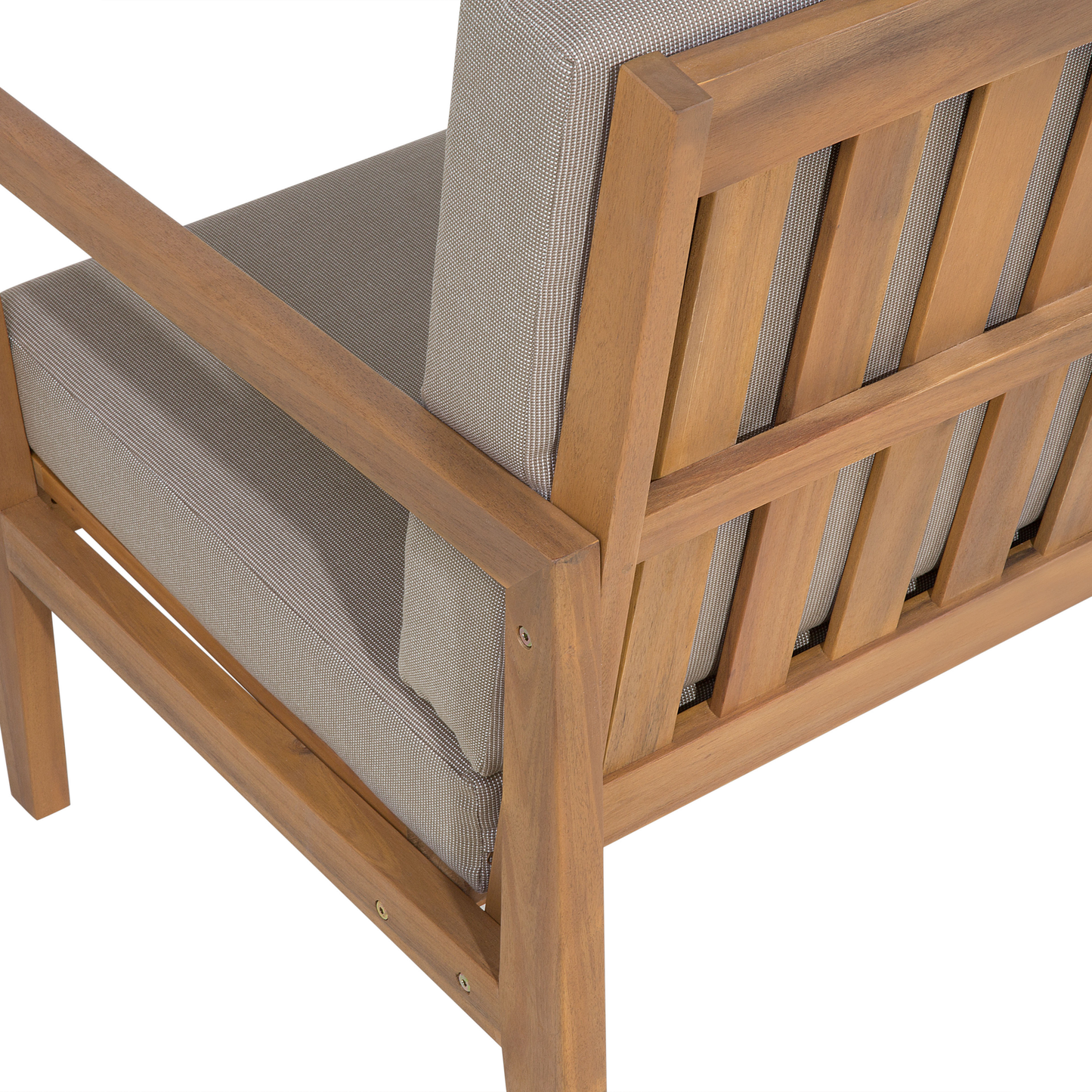 Lounge Set mit Tisch 7-Sitzer PATAJA zertifiziertes Akazienholz Hellbraun