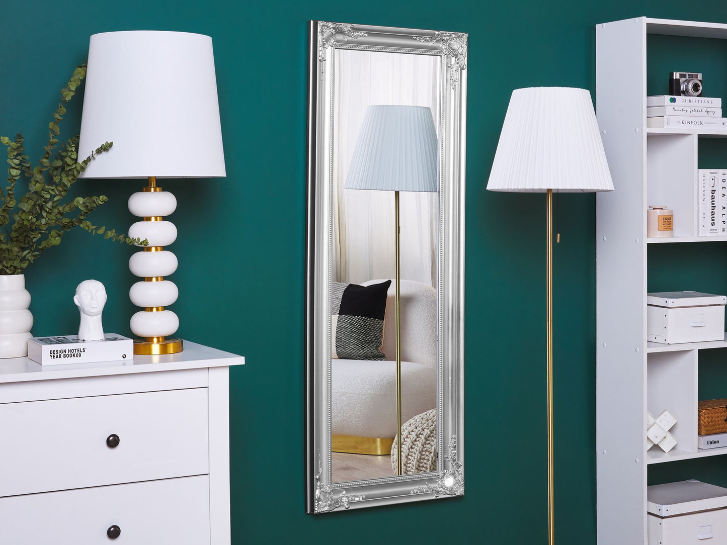Wandspiegel BELLAC 51 cm 141 cm Silber
