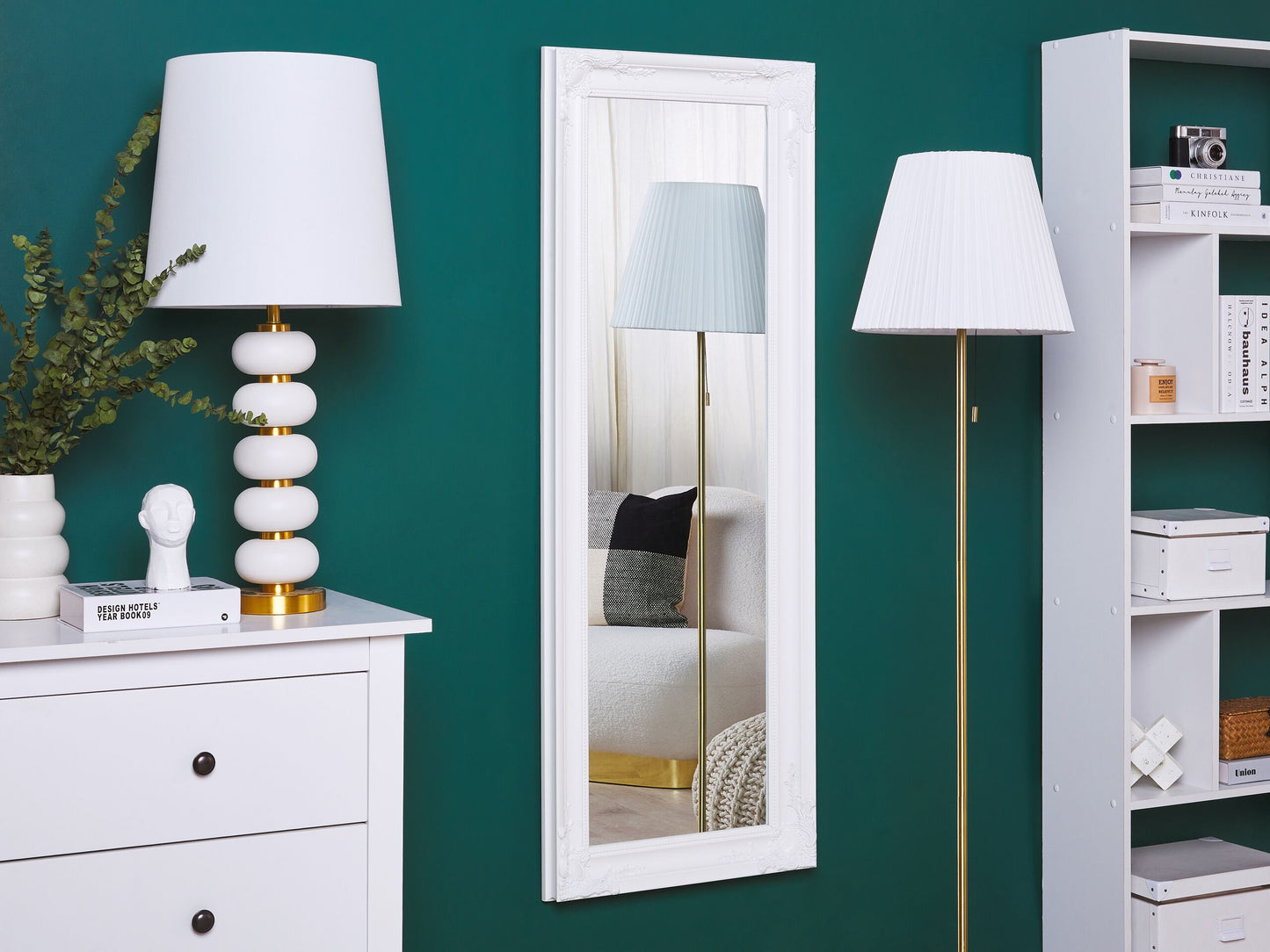 Wandspiegel VARS 51 cm 141 cm Weiss