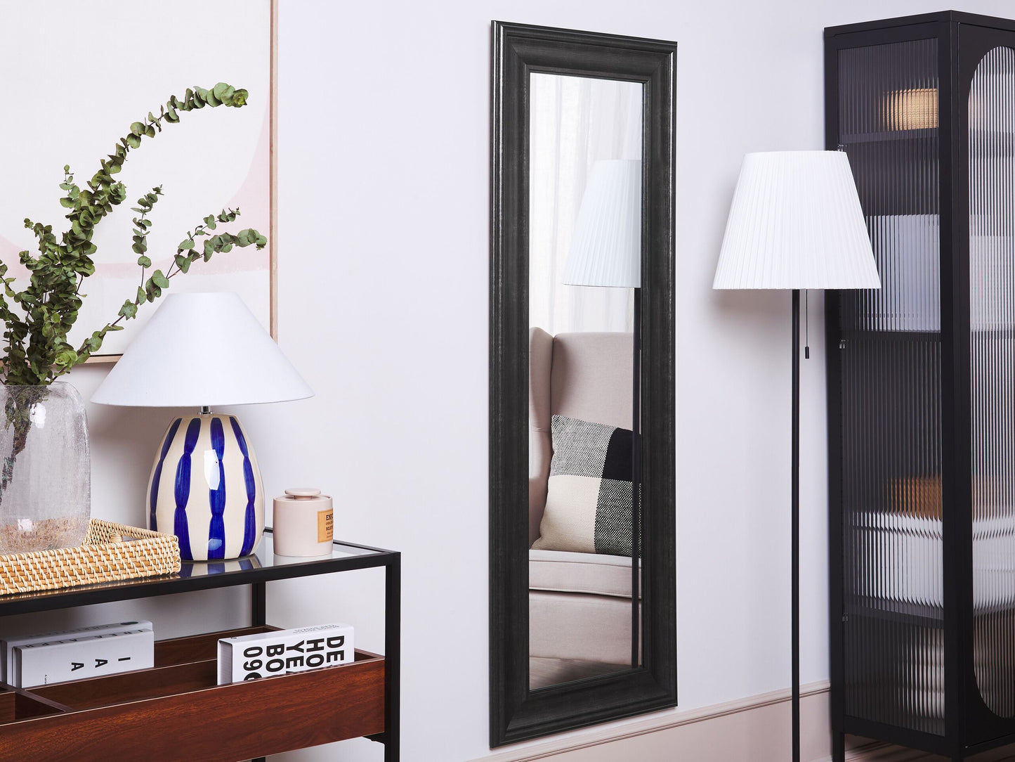 Wandspiegel LUNEL 51 cm 141 cm Schwarz