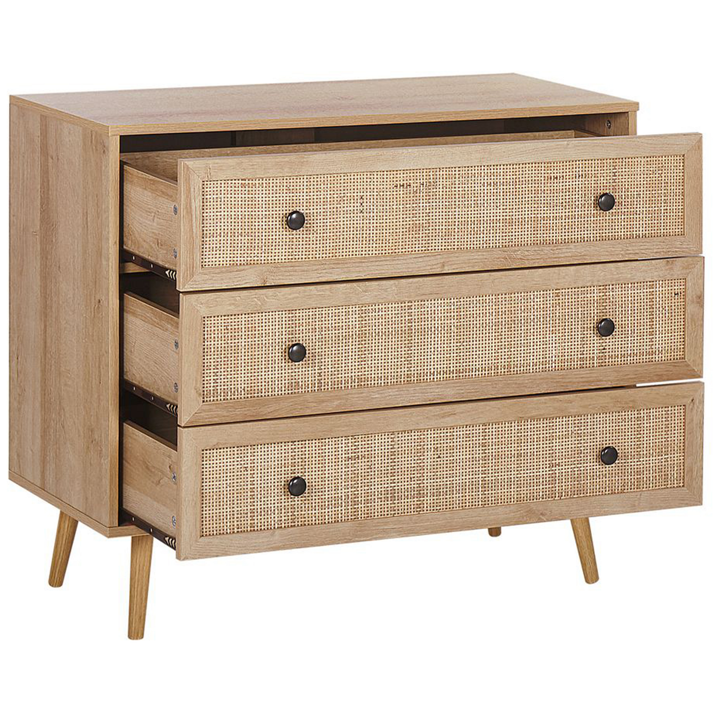 Kommode mit 3 Schubladen PONCA 79 cm Hellbraun