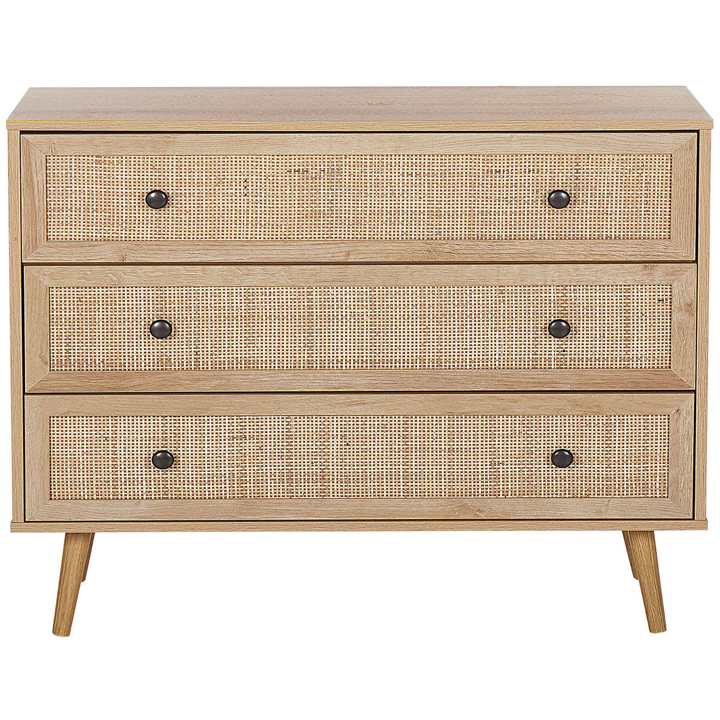Kommode mit 3 Schubladen PONCA 79 cm Hellbraun