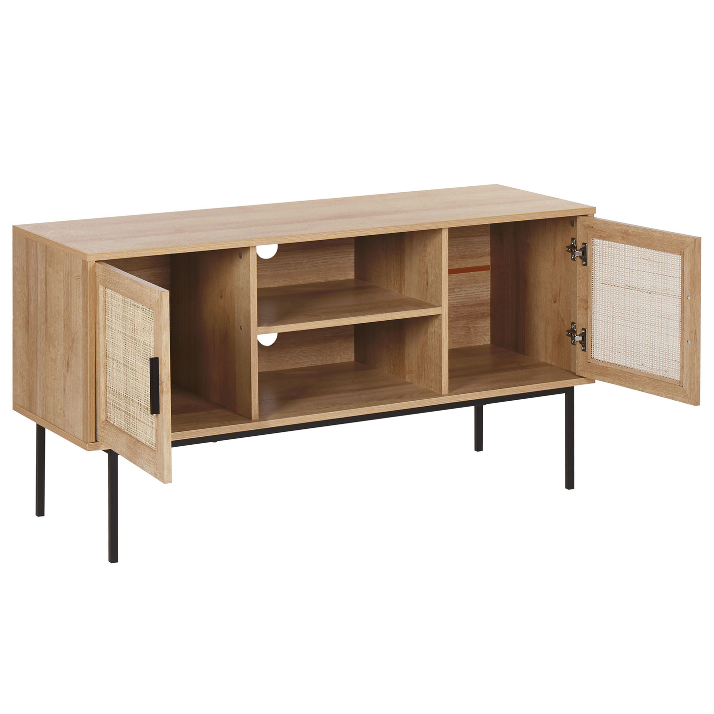 TV-Möbel PASCO Rattan Hellbraun